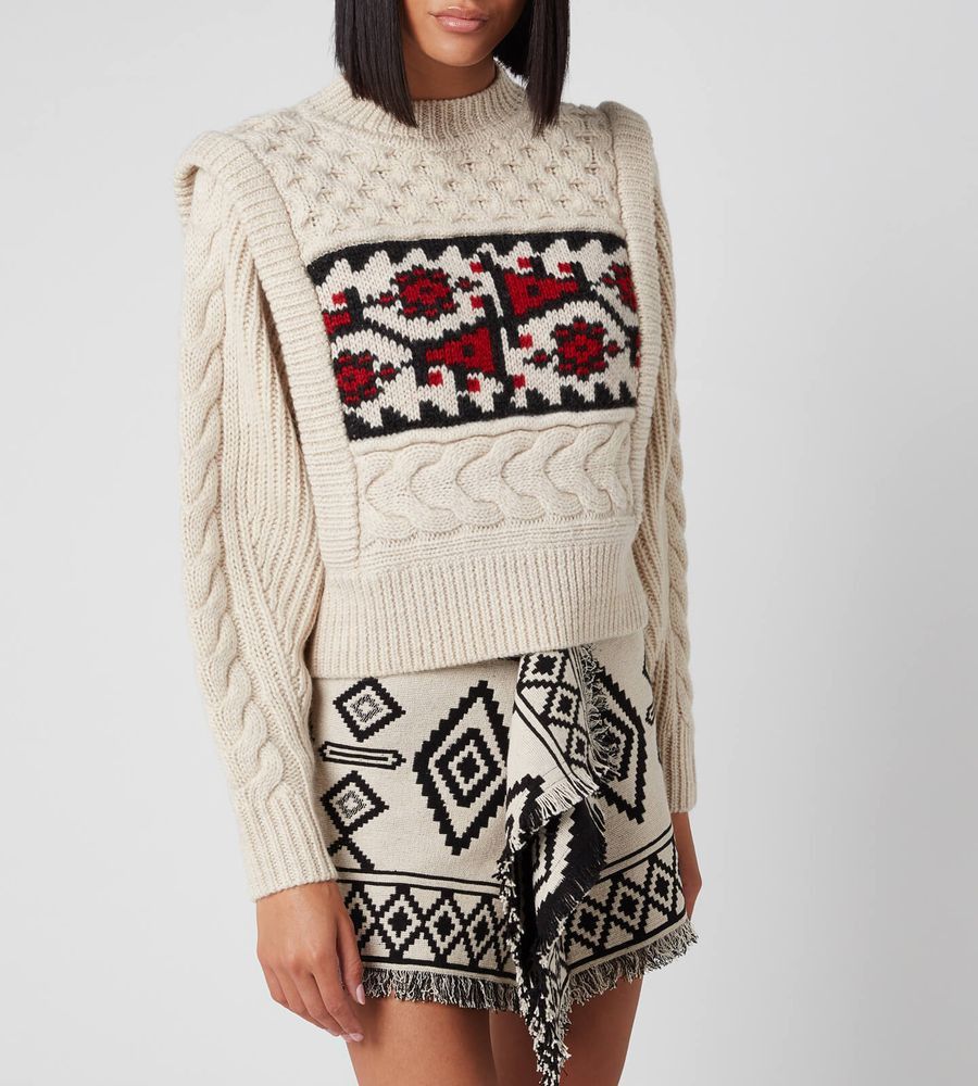 Isabel Marant Etoile Rioja Puff Sleeve Sweater 100% Wool
