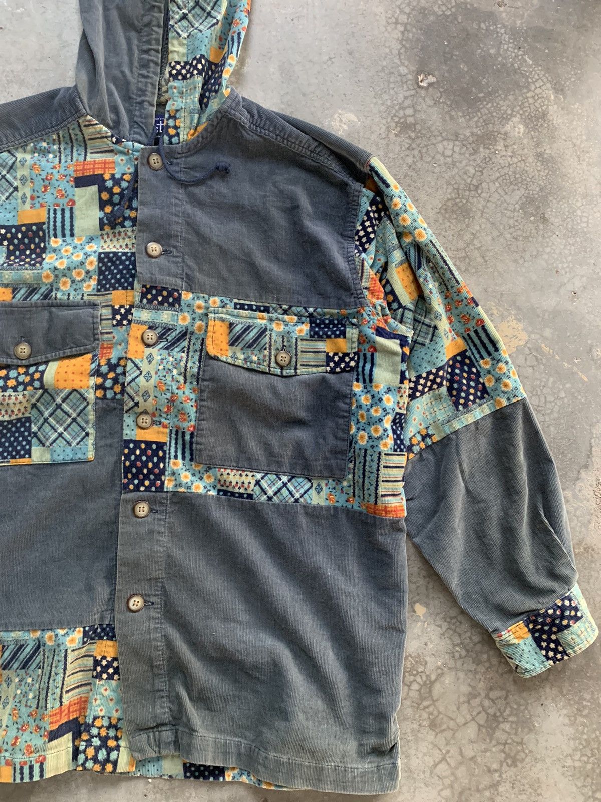 Japanese Brand JapaneseBrand PracTs Multi Stichwork Jacket kapital Hoodie Size US XL / EU 56 / 4 - 4 Thumbnail