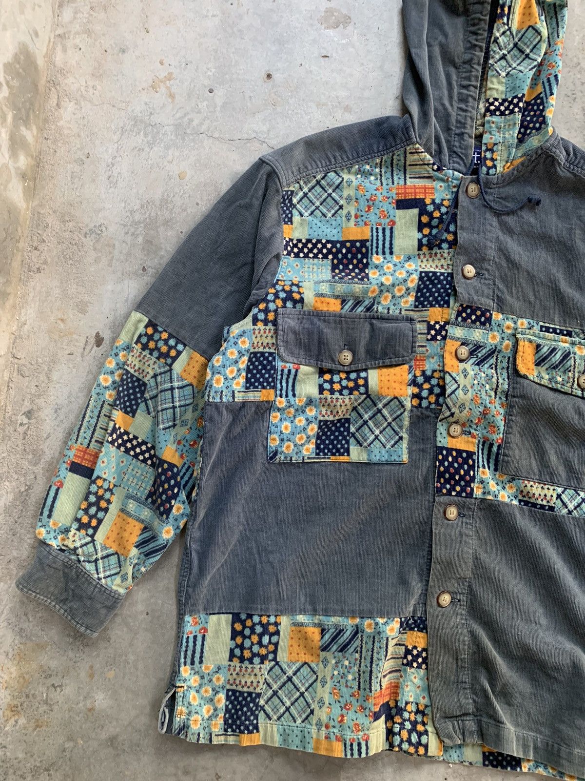 Japanese Brand JapaneseBrand PracTs Multi Stichwork Jacket kapital Hoodie Size US XL / EU 56 / 4 - 3 Thumbnail