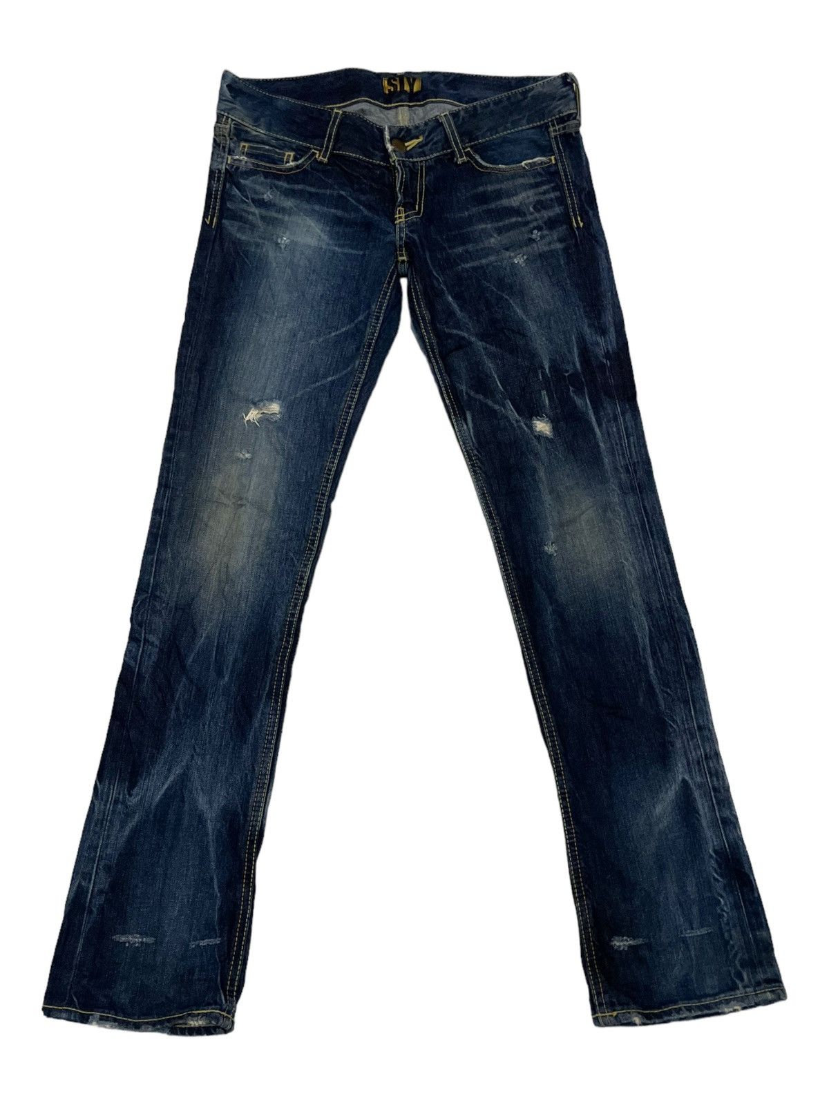 Beauty Beast × Japanese Brand × Seditionaries Vintage Bondage SLY Distressed Slim Fit Punk Denim Size 33" - 1 Thumbnail