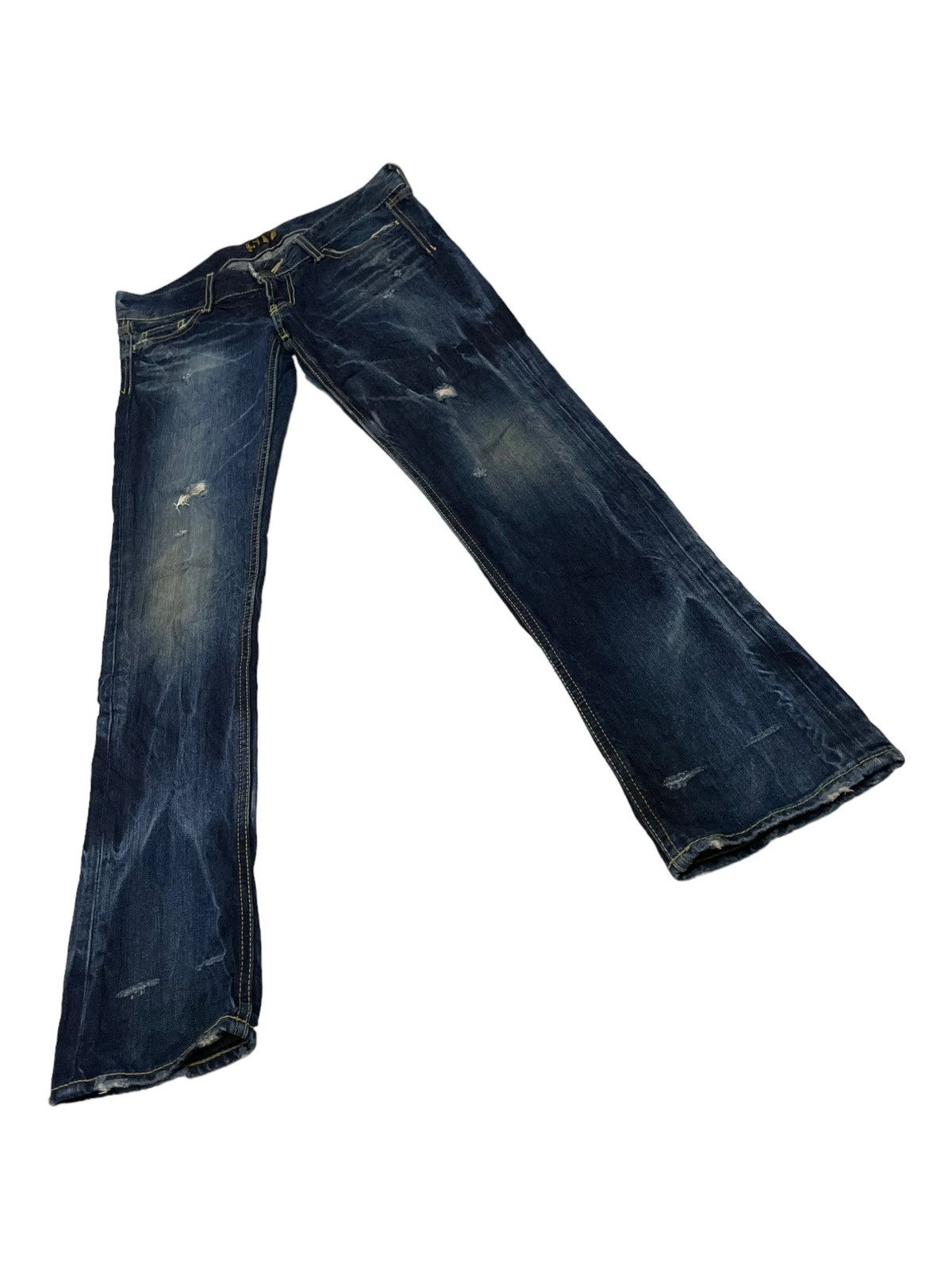 Beauty Beast × Japanese Brand × Seditionaries Vintage Bondage SLY Distressed Slim Fit Punk Denim Size 33" - 2 Thumbnail