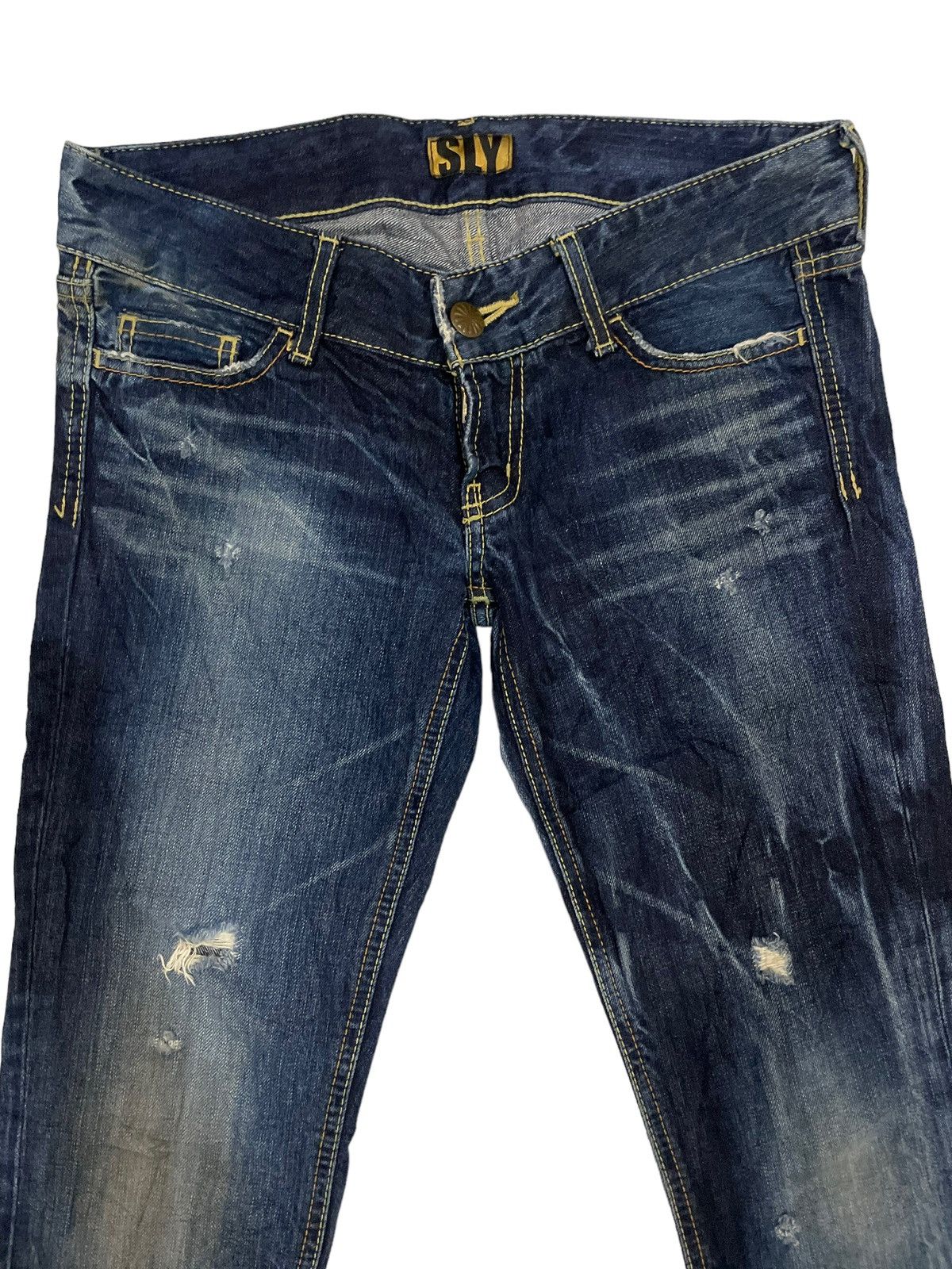 Beauty Beast × Japanese Brand × Seditionaries Vintage Bondage SLY Distressed Slim Fit Punk Denim Size 33" - 5 Thumbnail