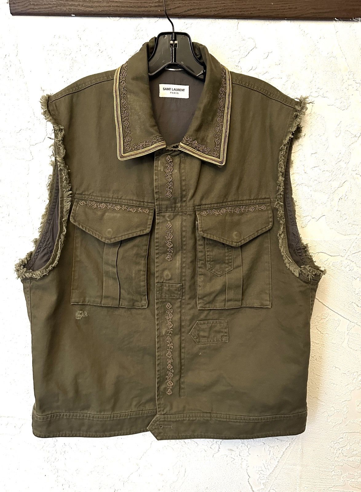 Anthony Vaccarello Saint Laurent Sleeveless Jacket Retail $2290 w/tags Size US L / EU 52-54 / 3 - 1 Thumbnail