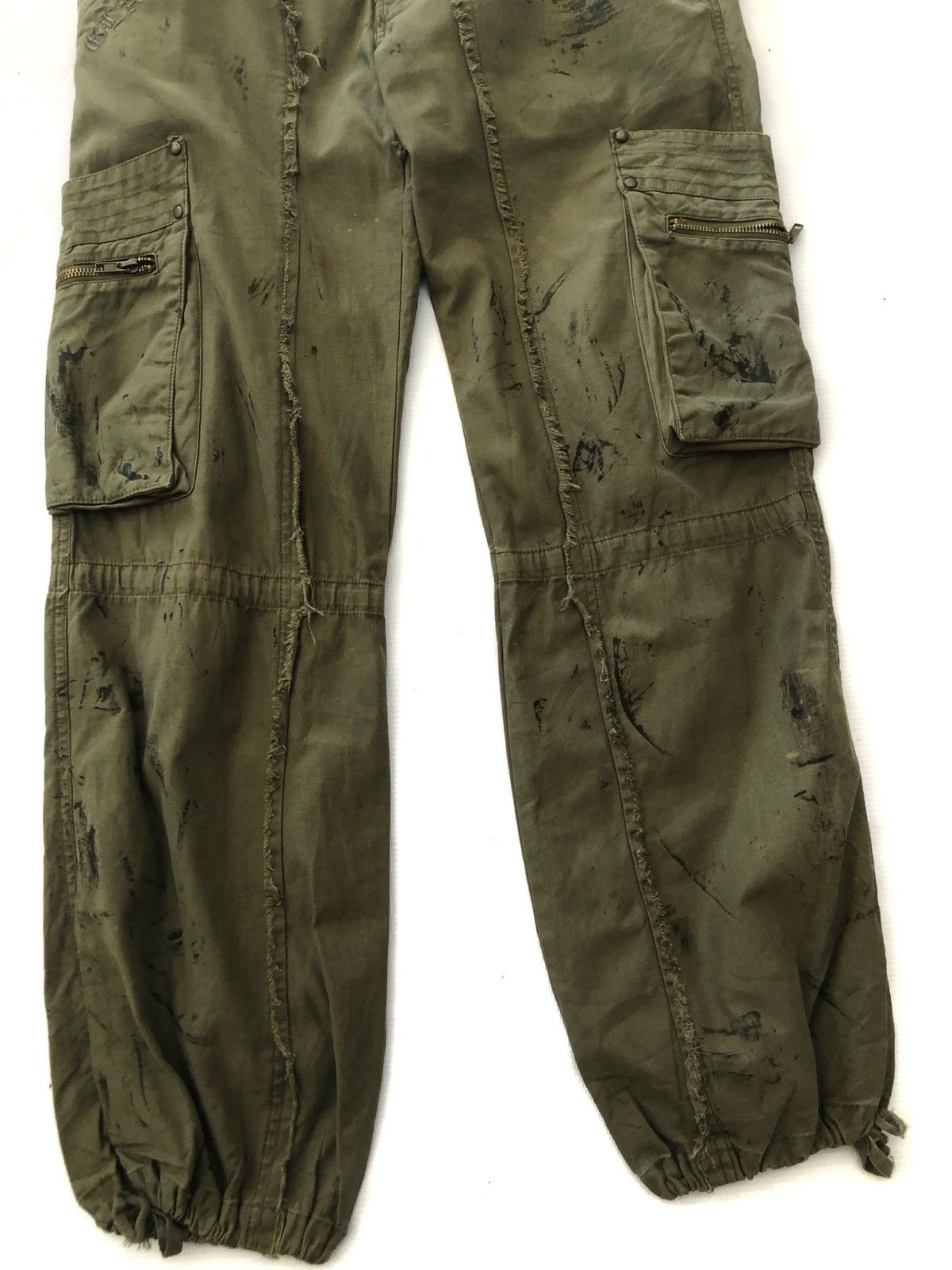Japanese Brand ✅QUICK SALE🔥Cargo Pants Inspired Greg Lauren Distressed 30 Size US 30 / EU 46 - 3 Thumbnail