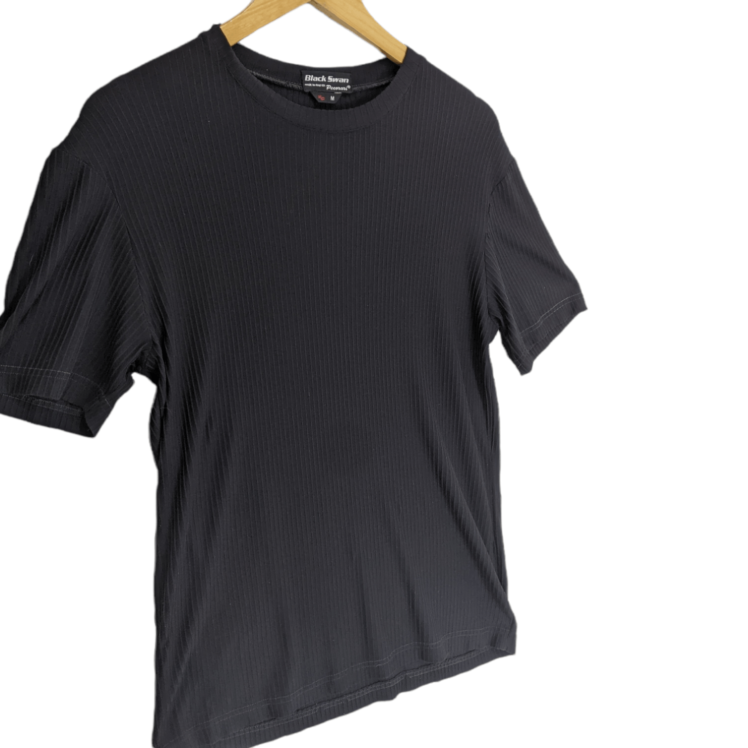 Japanese Brand BLACK SWAN By Picorari Black Plain T-Shirt Size US M / EU 48-50 / 2 - 3 Thumbnail