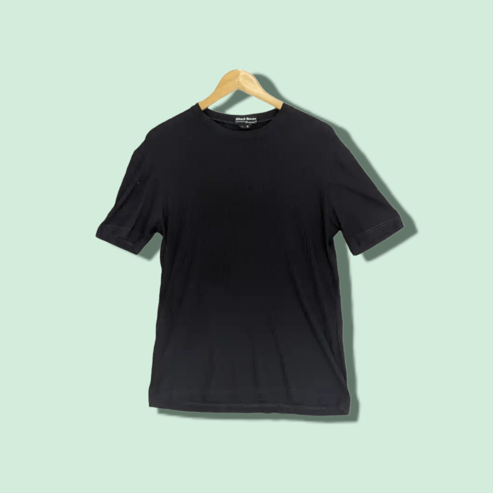 Japanese Brand BLACK SWAN By Picorari Black Plain T-Shirt Size US M / EU 48-50 / 2 - 1 Thumbnail