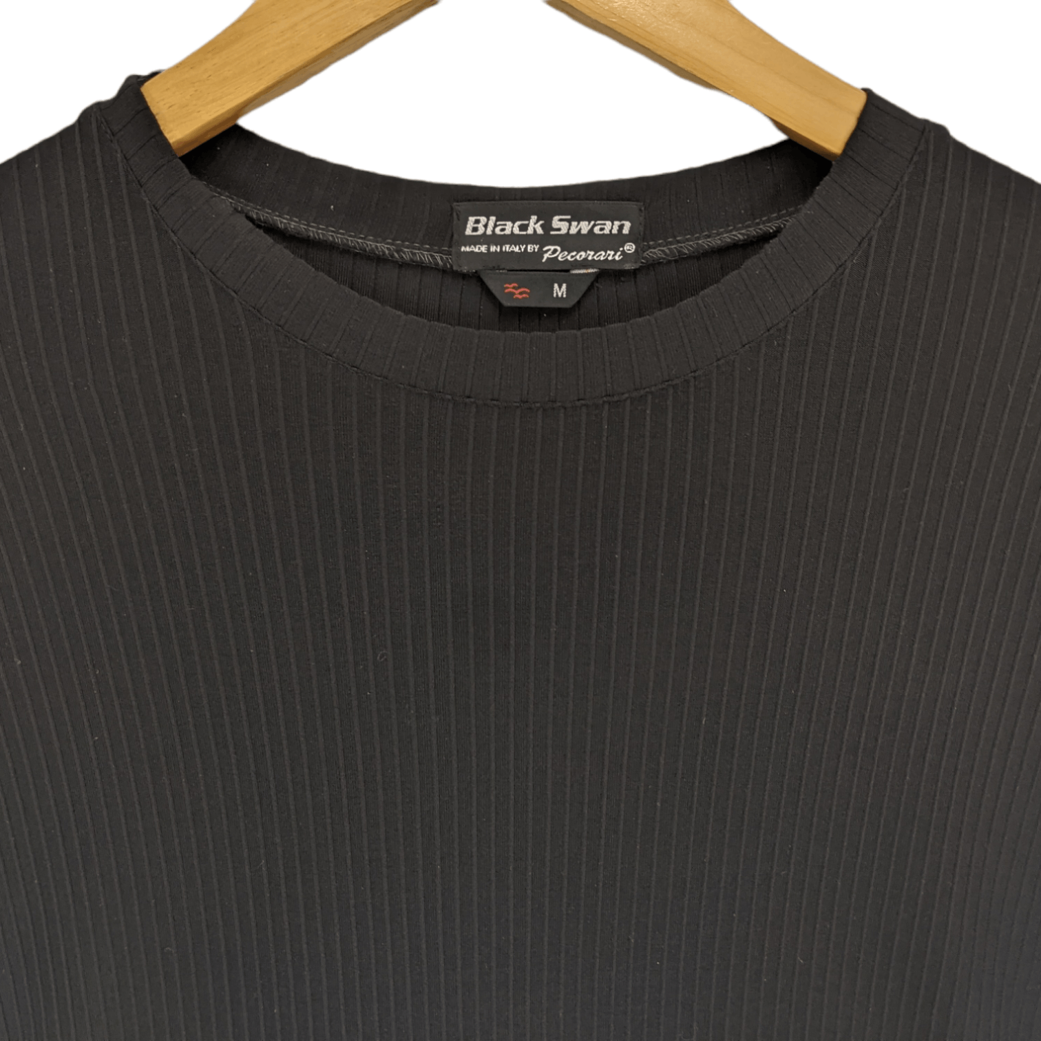 Japanese Brand BLACK SWAN By Picorari Black Plain T-Shirt Size US M / EU 48-50 / 2 - 4 Thumbnail