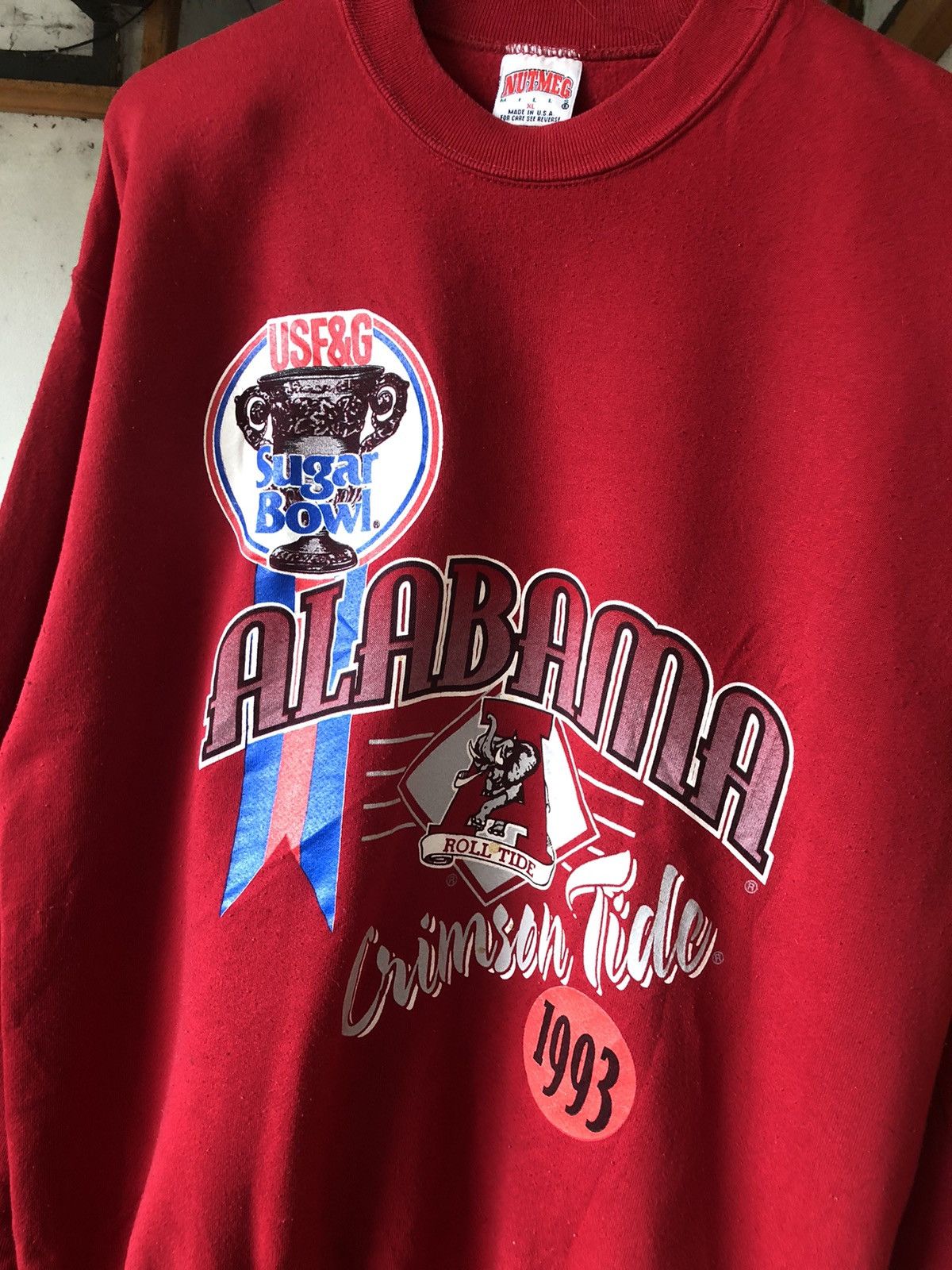 NFL Vintage 90s NFL Sugar Bowl Alabama Crimson Tide Sweatshirt Size US XL / EU 56 / 4 - 6 Thumbnail