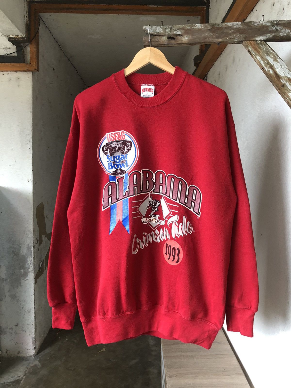 NFL Vintage 90s NFL Sugar Bowl Alabama Crimson Tide Sweatshirt Size US XL / EU 56 / 4 - 1 Thumbnail