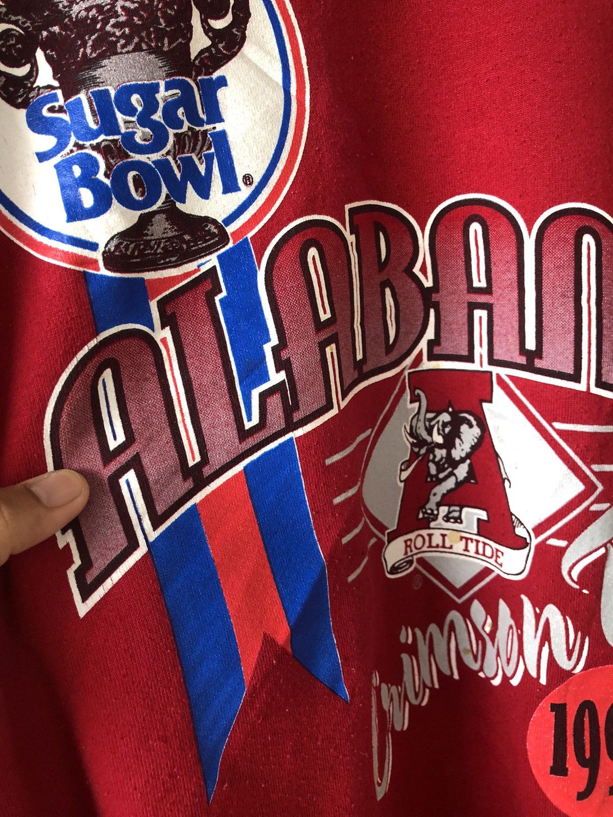 NFL Vintage 90s NFL Sugar Bowl Alabama Crimson Tide Sweatshirt Size US XL / EU 56 / 4 - 8 Thumbnail