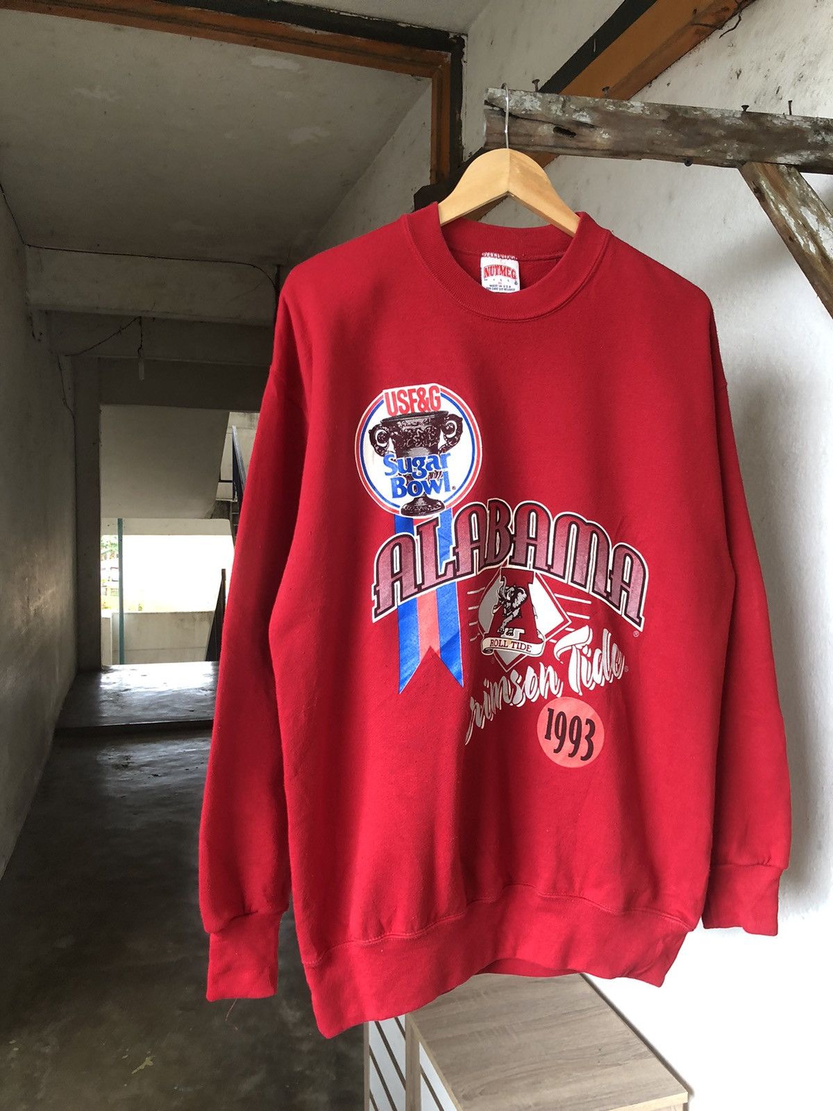 NFL Vintage 90s NFL Sugar Bowl Alabama Crimson Tide Sweatshirt Size US XL / EU 56 / 4 - 3 Thumbnail