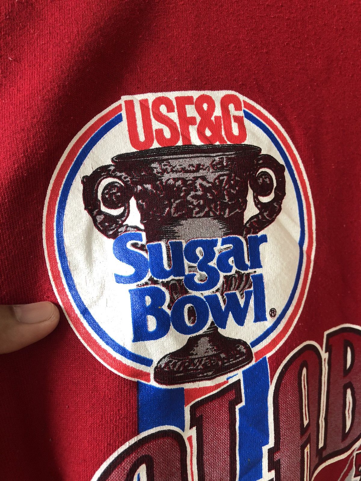 NFL Vintage 90s NFL Sugar Bowl Alabama Crimson Tide Sweatshirt Size US XL / EU 56 / 4 - 7 Thumbnail