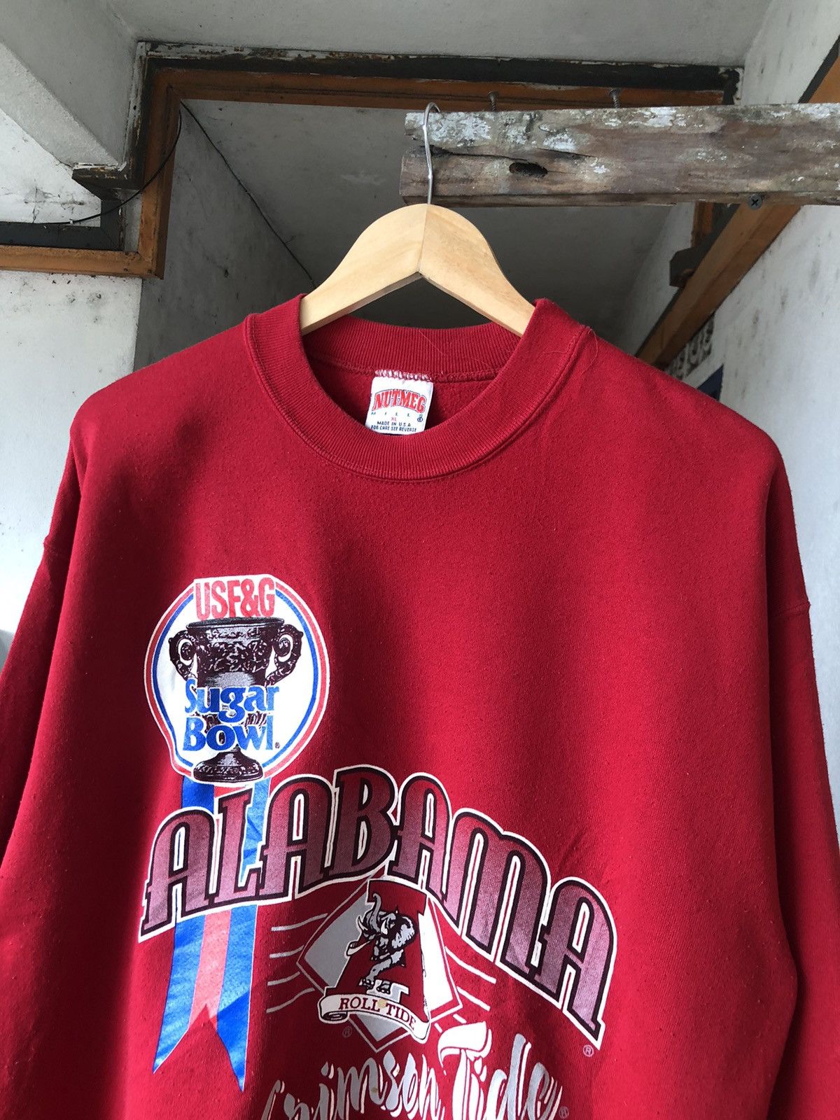NFL Vintage 90s NFL Sugar Bowl Alabama Crimson Tide Sweatshirt Size US XL / EU 56 / 4 - 5 Thumbnail