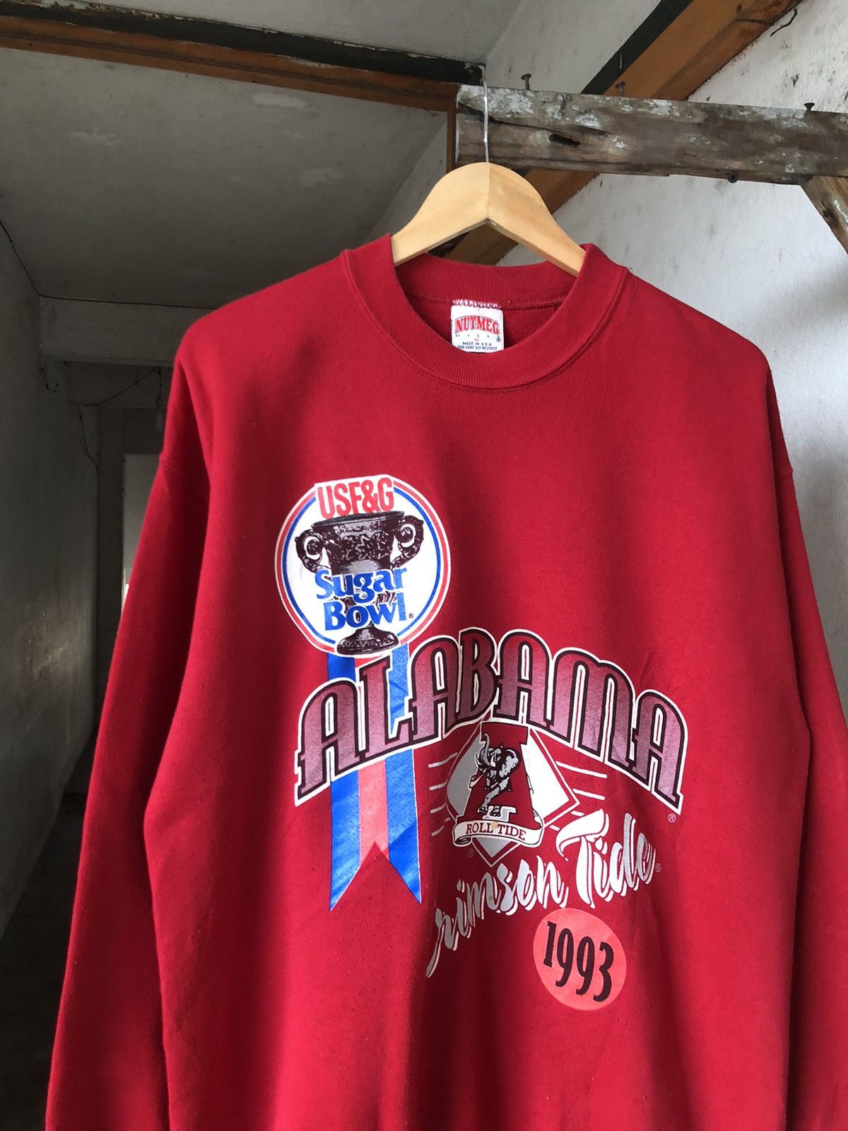NFL Vintage 90s NFL Sugar Bowl Alabama Crimson Tide Sweatshirt Size US XL / EU 56 / 4 - 2 Thumbnail