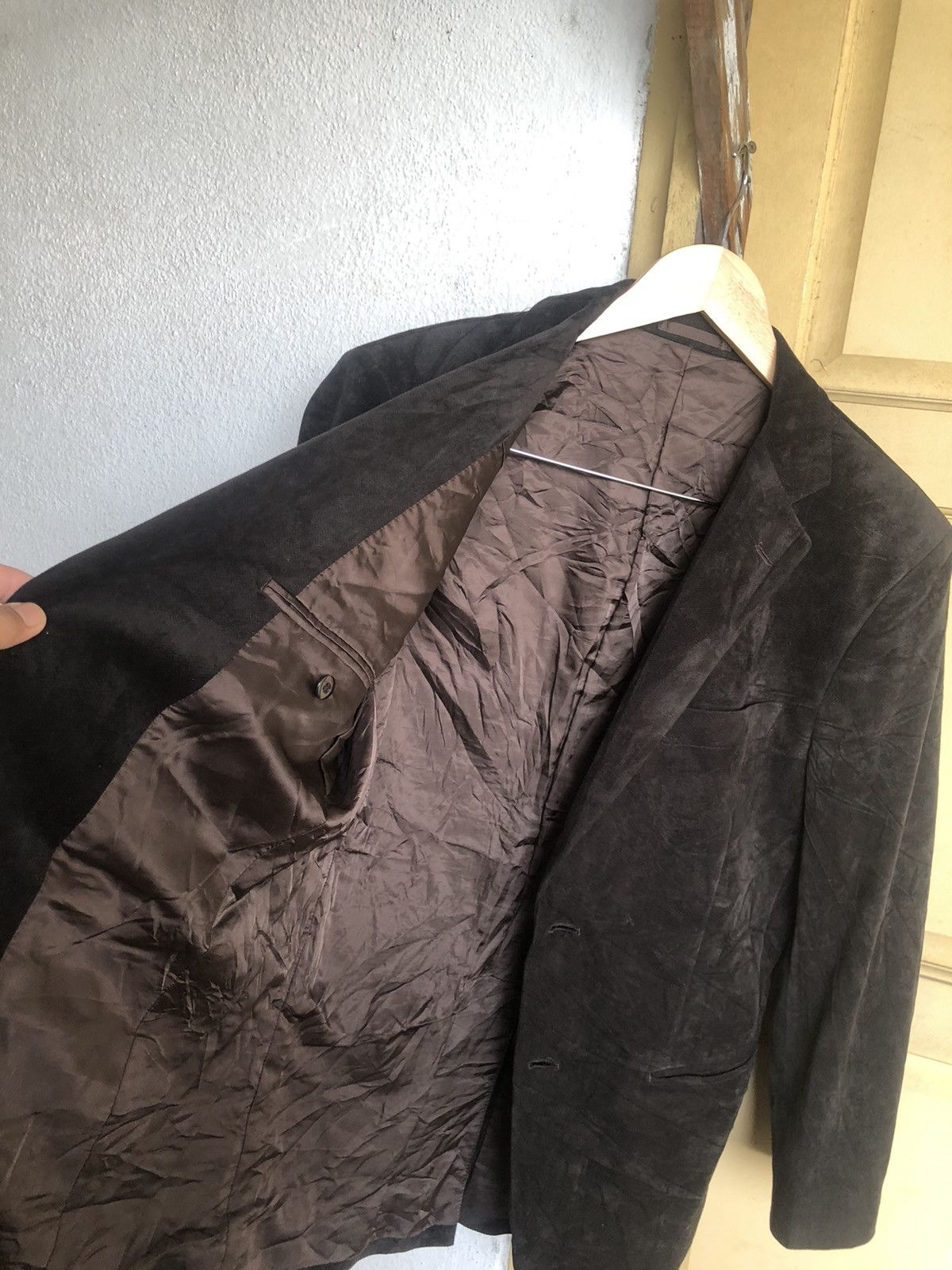 Kansai Yamamoto Vintage Kansai Yamamoto Velvet Single Breasted Blazer Jacket Size US M / EU 48-50 / 2 - 9 Thumbnail