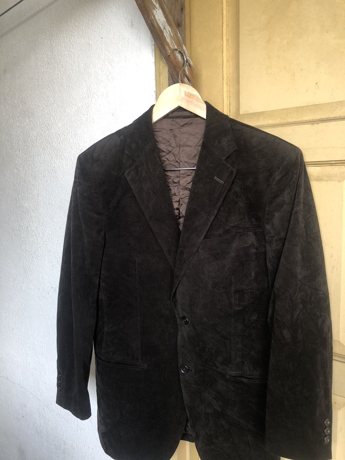 Kansai Yamamoto Vintage Kansai Yamamoto Velvet Single Breasted Blazer Jacket Size US M / EU 48-50 / 2 - 2 Thumbnail