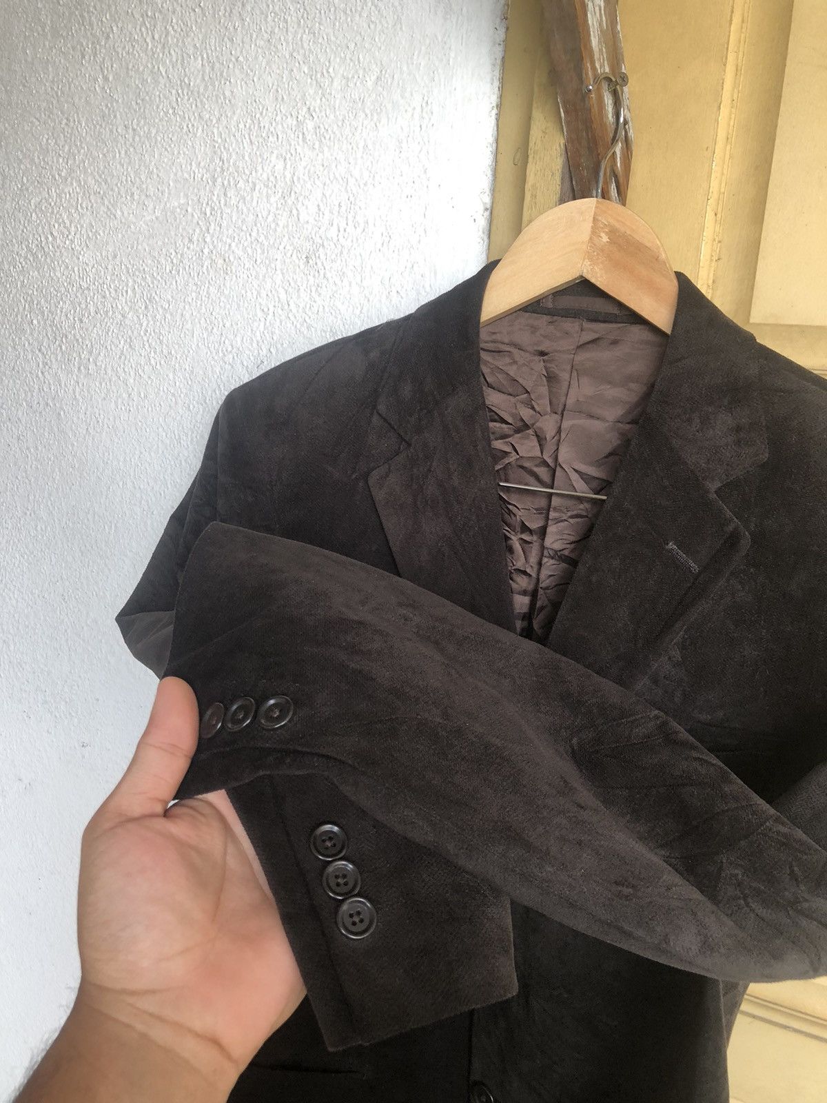 Kansai Yamamoto Vintage Kansai Yamamoto Velvet Single Breasted Blazer Jacket Size US M / EU 48-50 / 2 - 4 Thumbnail