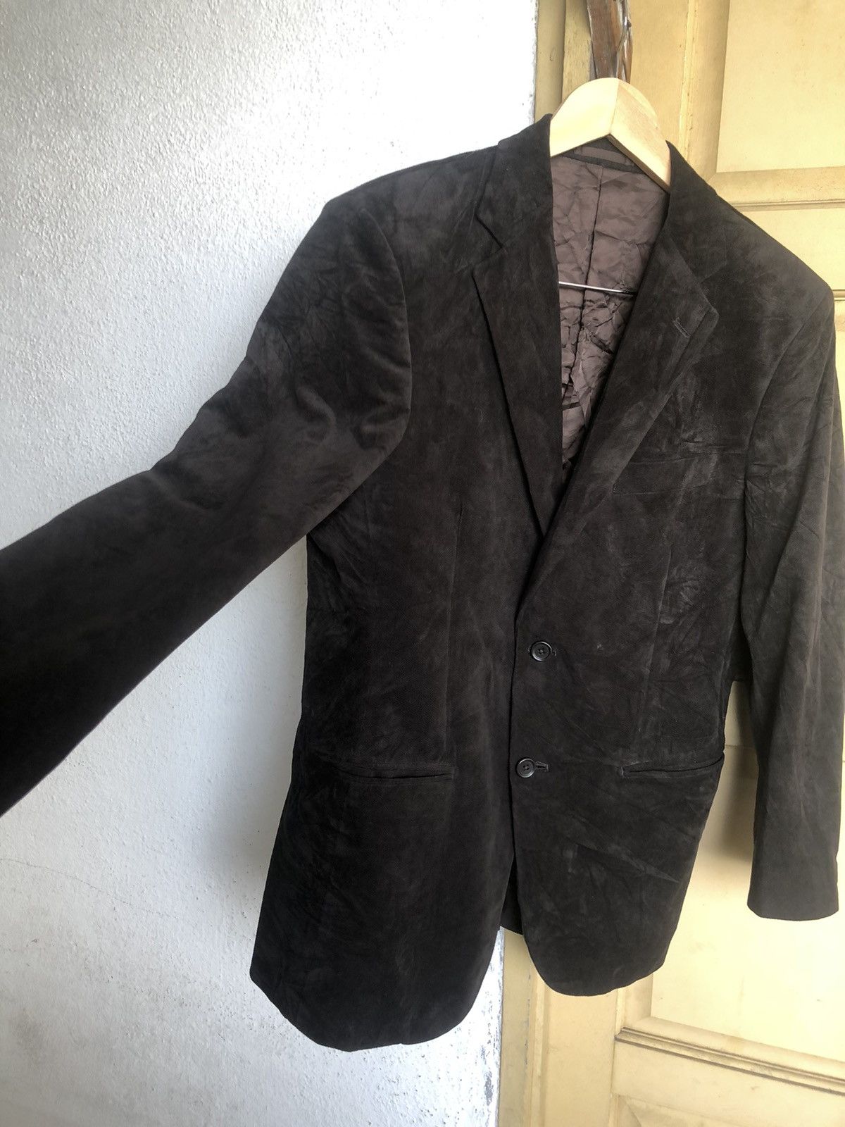 Kansai Yamamoto Vintage Kansai Yamamoto Velvet Single Breasted Blazer Jacket Size US M / EU 48-50 / 2 - 3 Thumbnail
