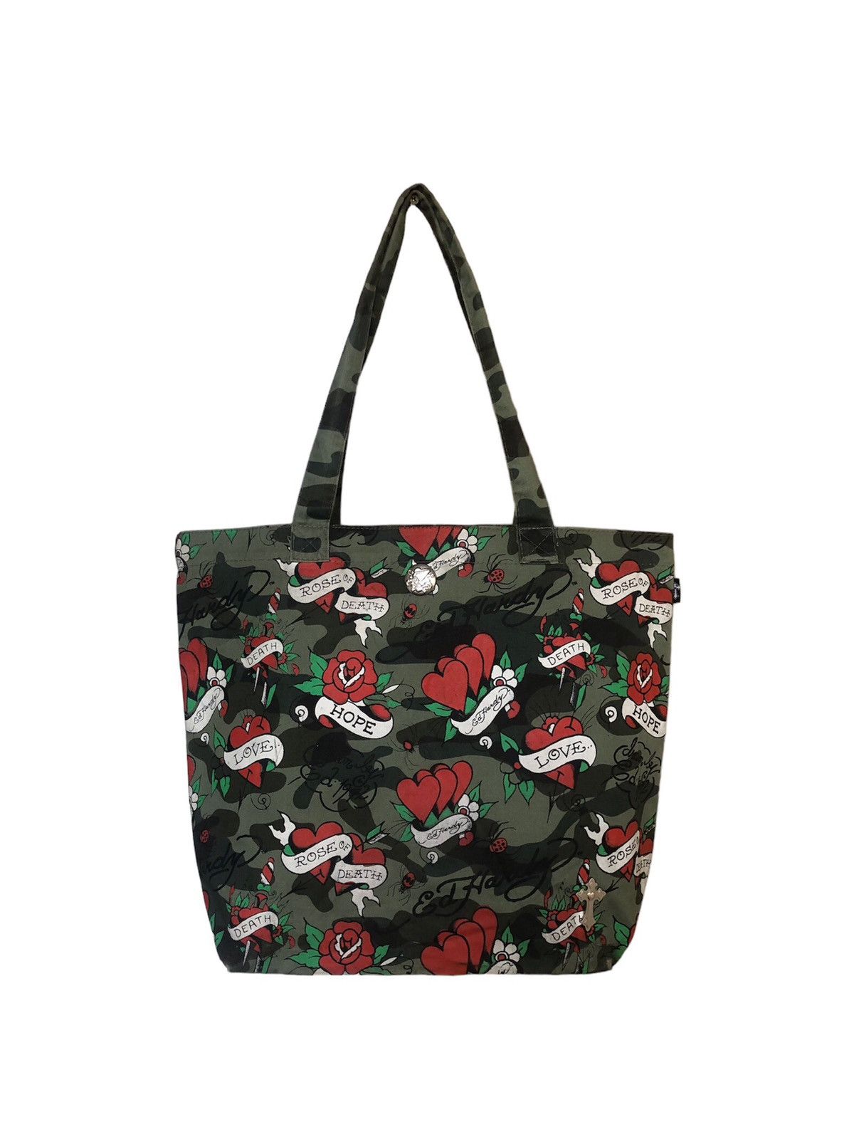 Ed Hardy Rare❗️Ed Hardey Full Printed Tote Bag Size ONE SIZE - 1 Thumbnail