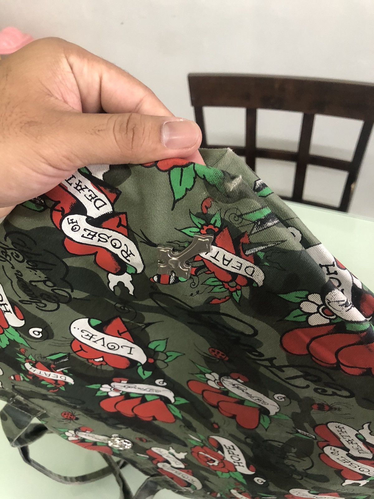 Ed Hardy Rare❗️Ed Hardey Full Printed Tote Bag Size ONE SIZE - 21 Thumbnail
