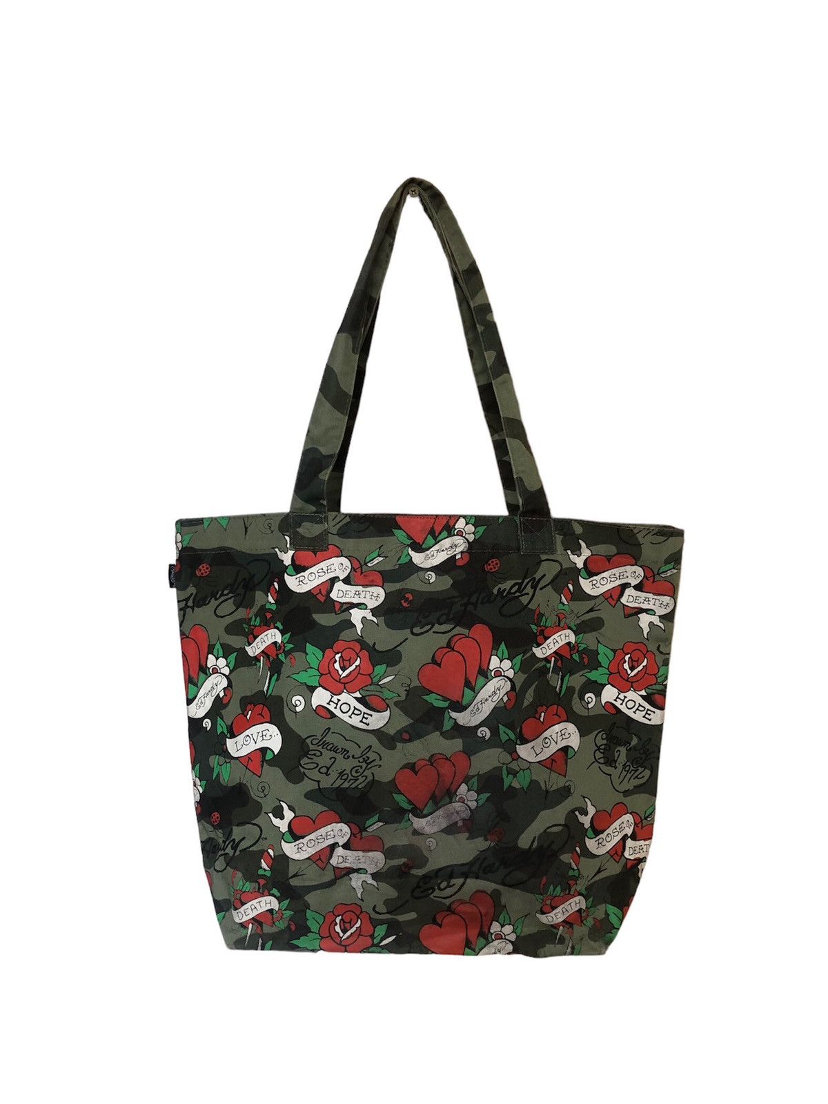 Ed Hardy Rare❗️Ed Hardey Full Printed Tote Bag Size ONE SIZE - 2 Thumbnail