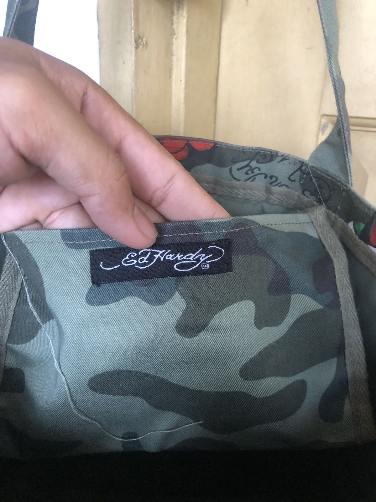 Ed Hardy Rare❗️Ed Hardey Full Printed Tote Bag Size ONE SIZE - 12 Thumbnail