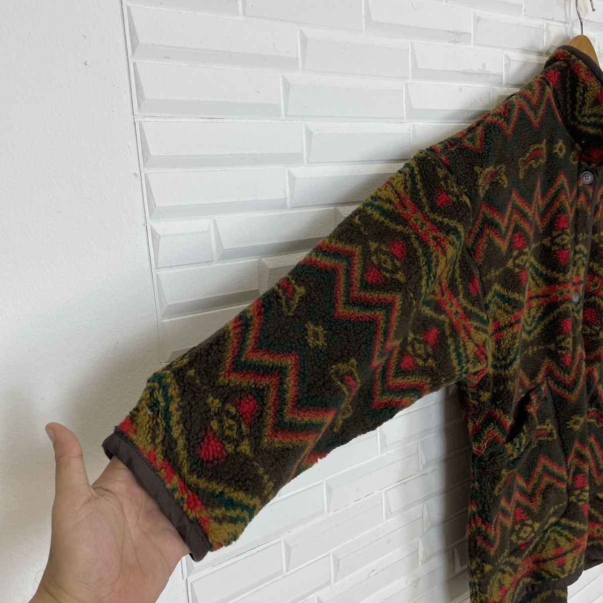 Japanese Brand Native Navajo Fleece Button Up Jacket Size M / US 6-8 / IT 42-44 - 7 Thumbnail