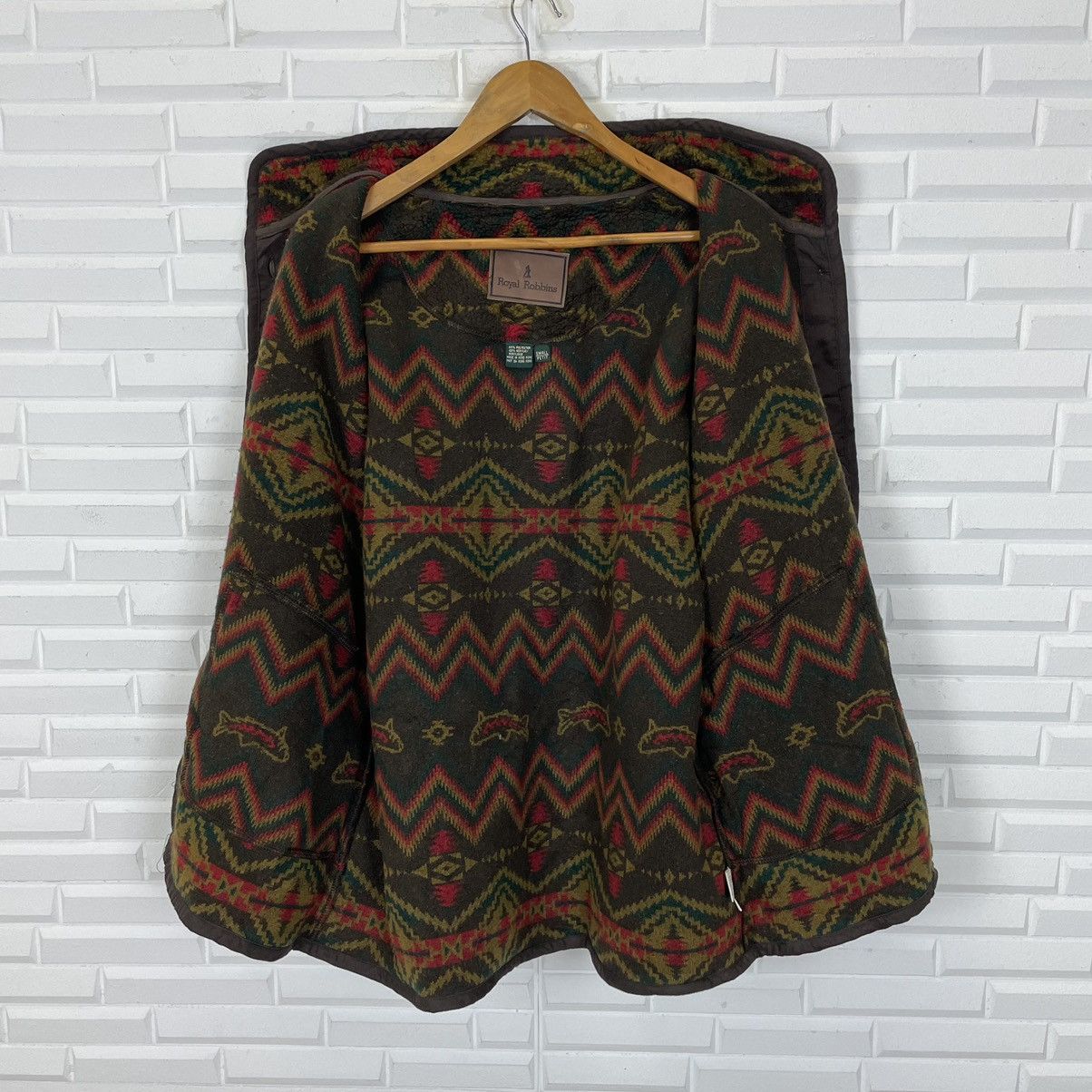 Japanese Brand Native Navajo Fleece Button Up Jacket Size M / US 6-8 / IT 42-44 - 14 Thumbnail