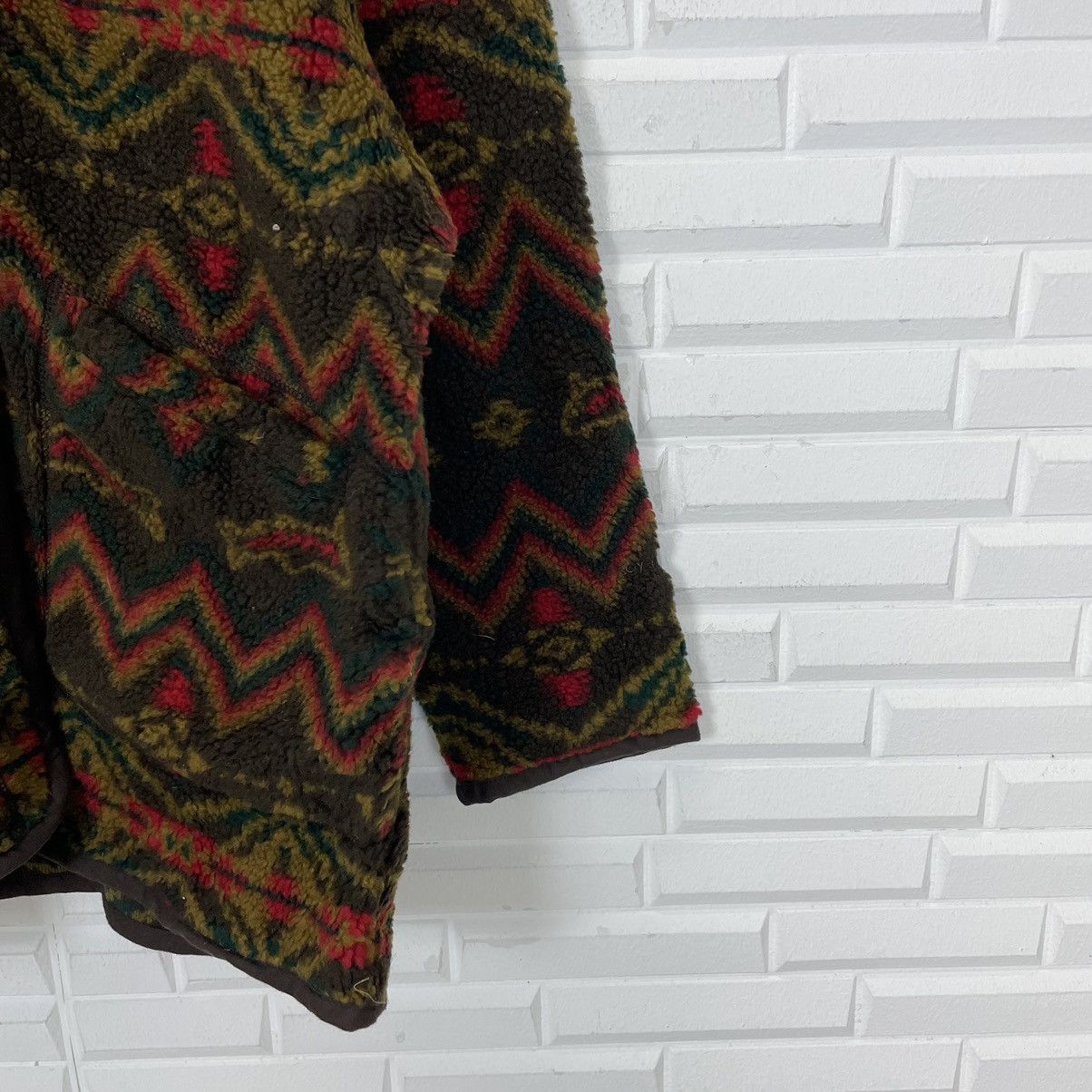 Japanese Brand Native Navajo Fleece Button Up Jacket Size M / US 6-8 / IT 42-44 - 4 Thumbnail