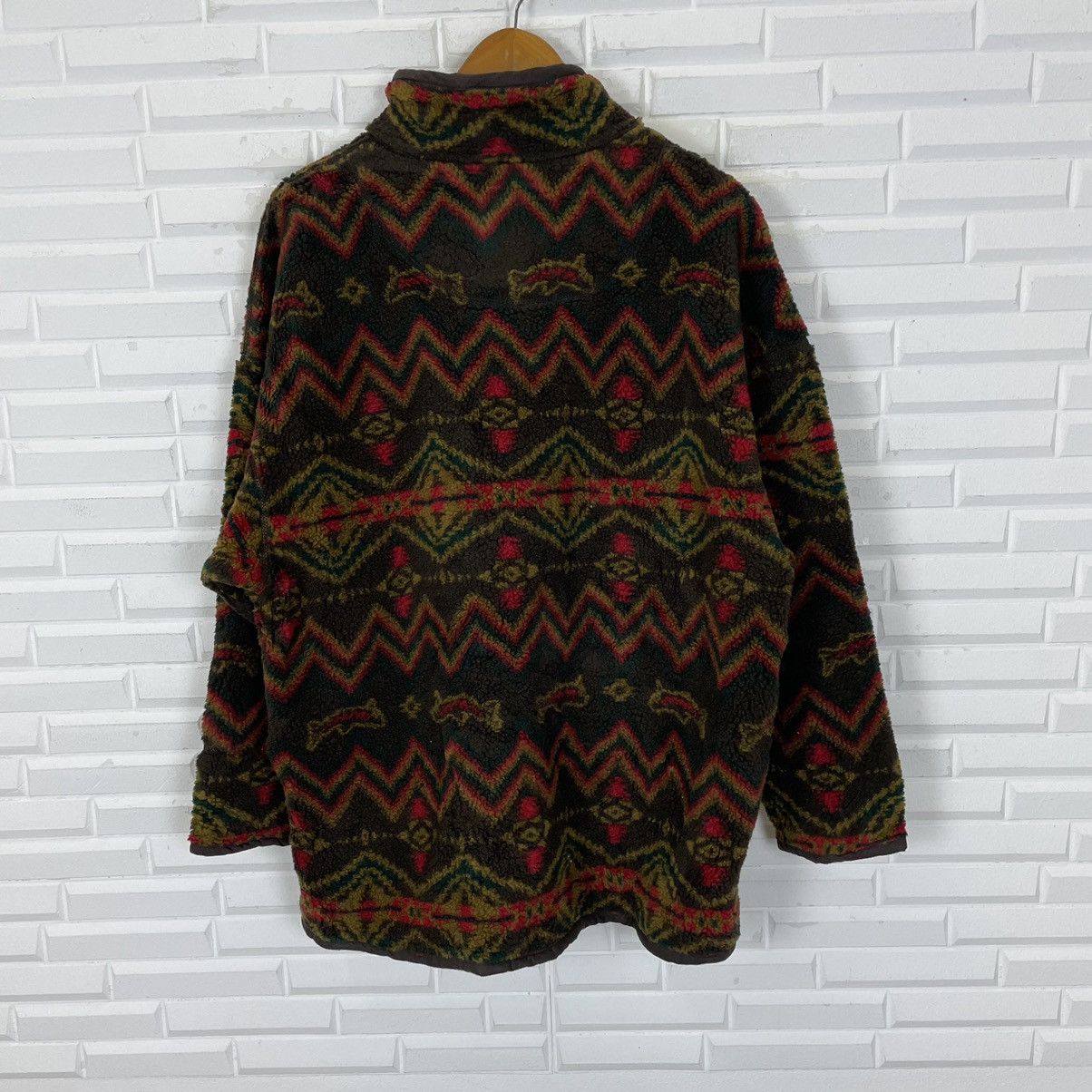 Japanese Brand Native Navajo Fleece Button Up Jacket Size M / US 6-8 / IT 42-44 - 13 Thumbnail