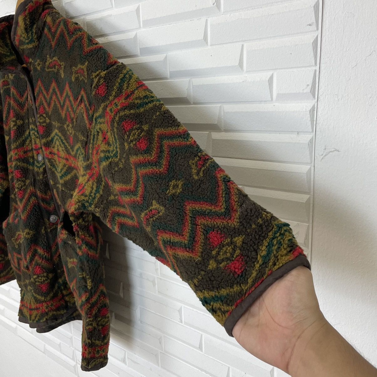 Japanese Brand Native Navajo Fleece Button Up Jacket Size M / US 6-8 / IT 42-44 - 10 Thumbnail