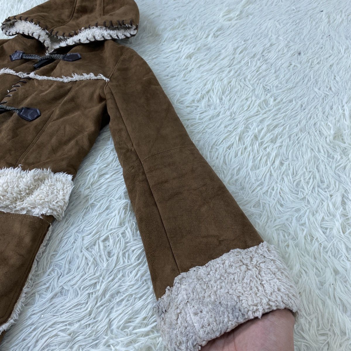 Designer Japanese Duffle Suede Corduroi Sherpa Jacket Size US M / EU 48-50 / 2 - 11 Thumbnail
