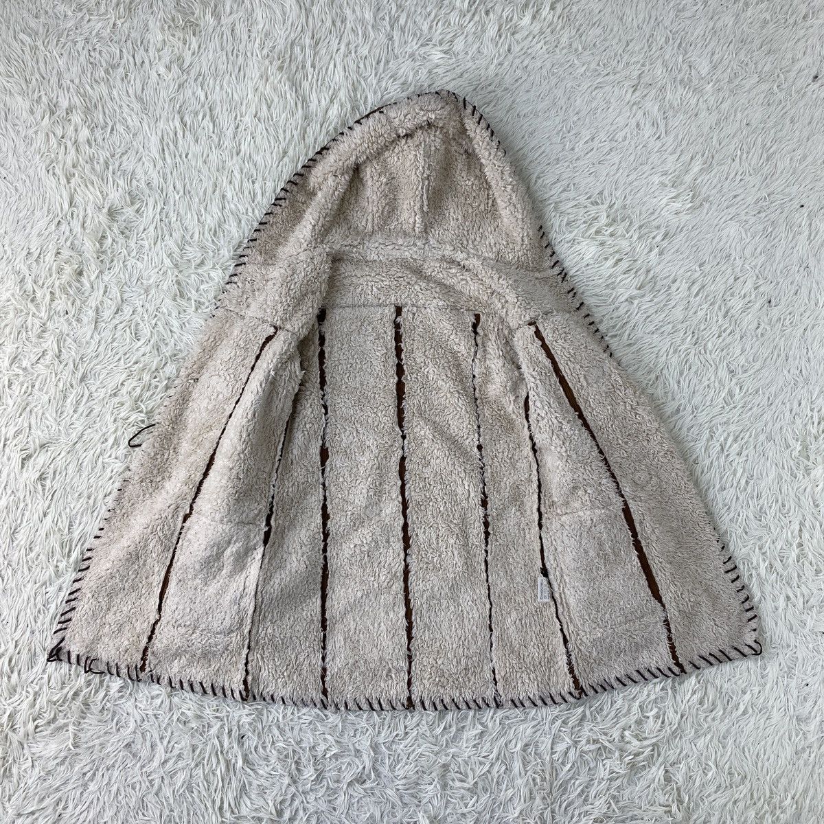 Designer Japanese Duffle Suede Corduroi Sherpa Jacket Size US M / EU 48-50 / 2 - 15 Thumbnail