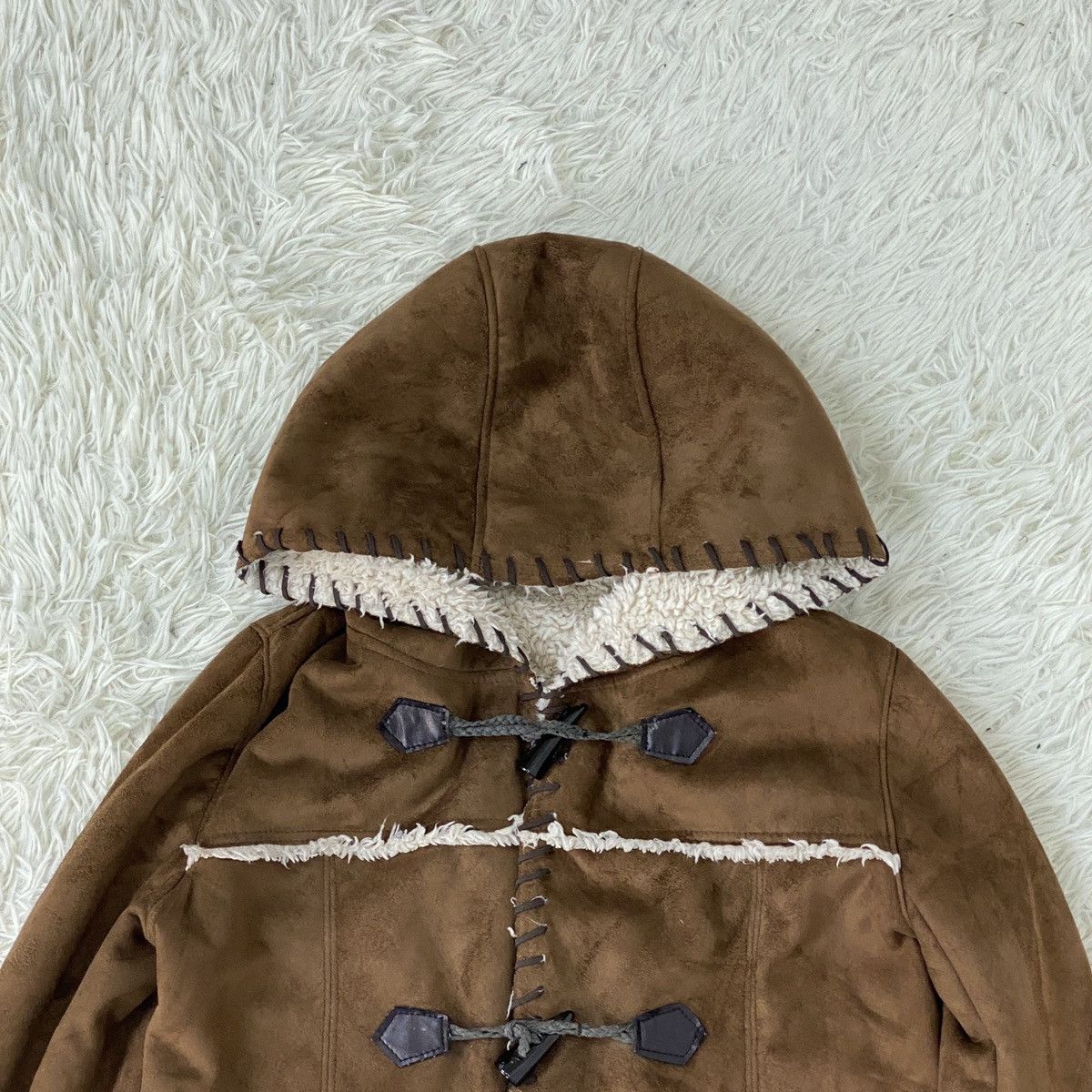 Designer Japanese Duffle Suede Corduroi Sherpa Jacket Size US M / EU 48-50 / 2 - 4 Thumbnail
