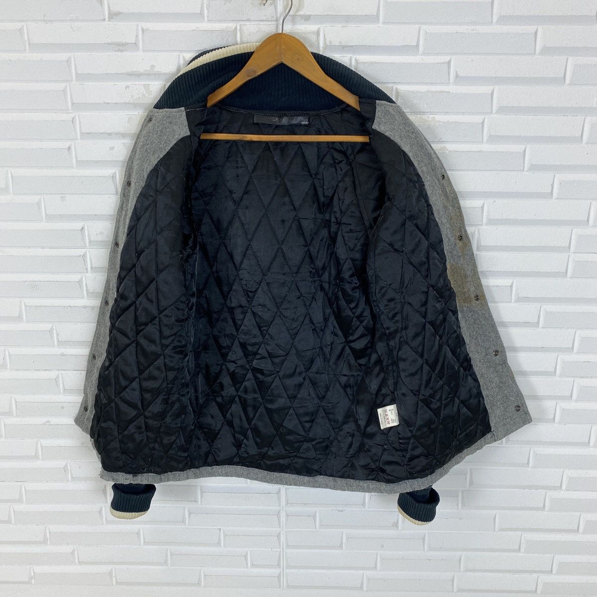 Genuine Leather 🔥LAST PRICE🔥 Japanese Turtleneck Wool Leather Varsity Size US S / EU 44-46 / 1 - 14 Thumbnail