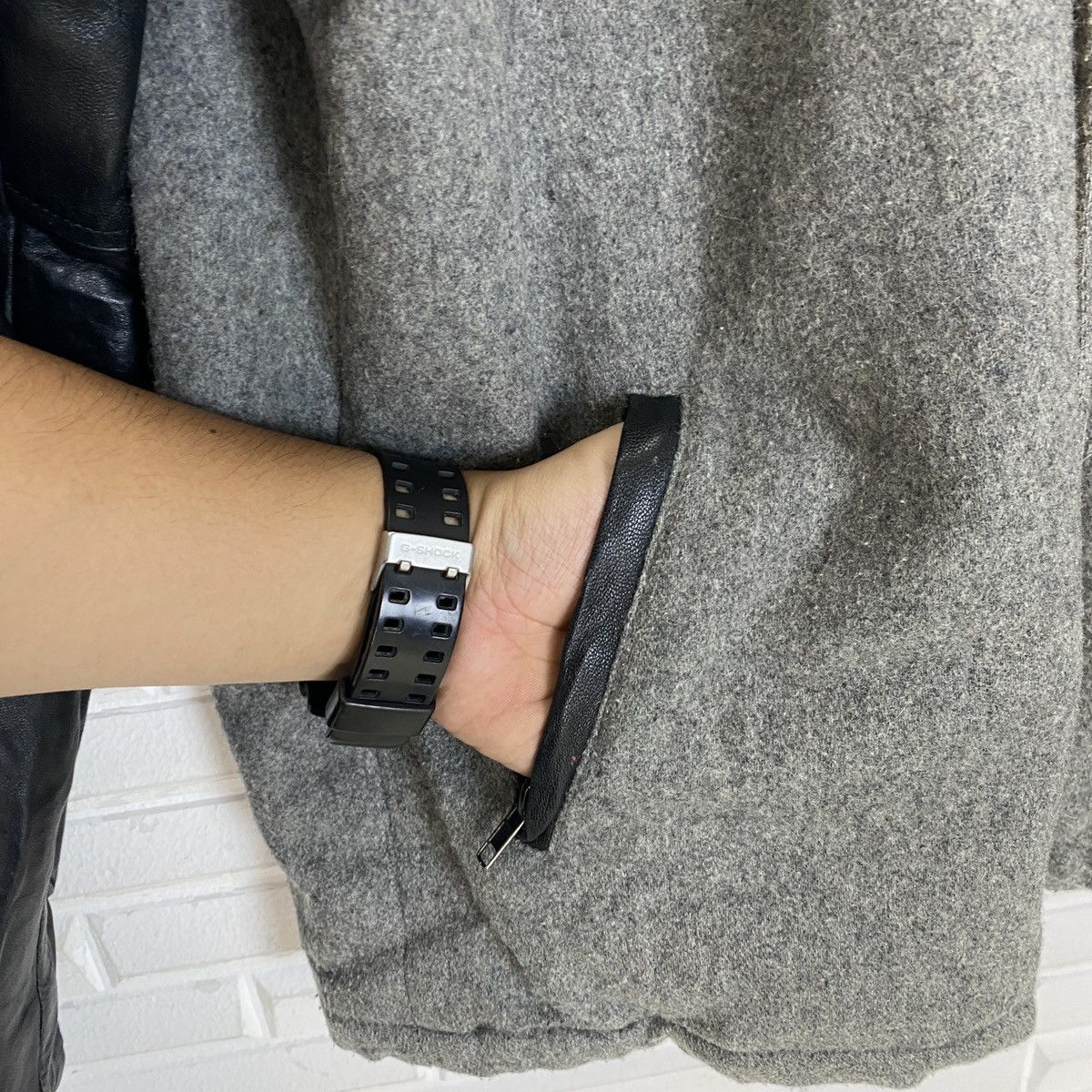 Genuine Leather 🔥LAST PRICE🔥 Japanese Turtleneck Wool Leather Varsity Size US S / EU 44-46 / 1 - 10 Thumbnail