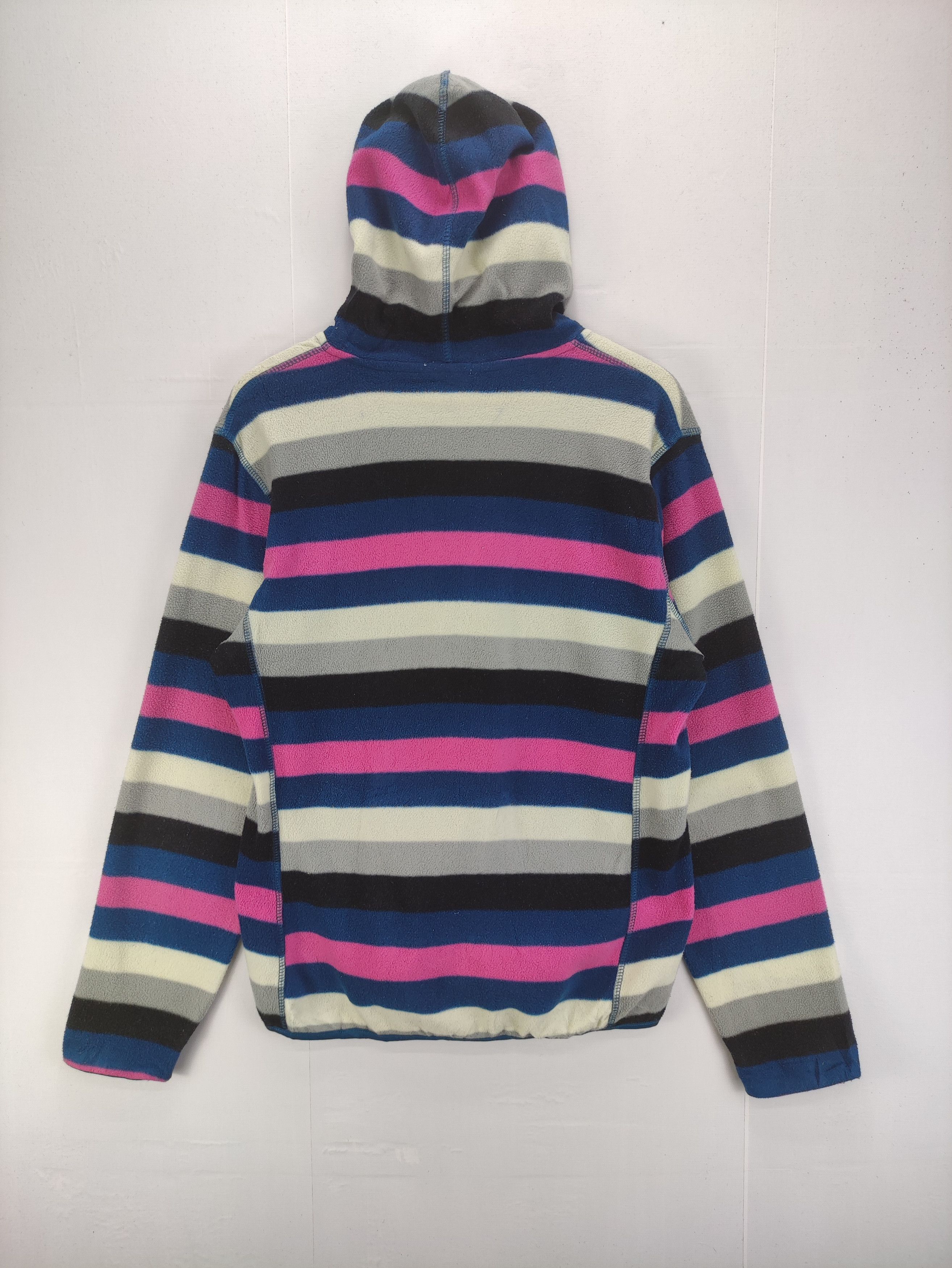 Japanese Brand Vintage Sweater Fleece Striped Hoodie Size US M / EU 48-50 / 2 - 11 Thumbnail