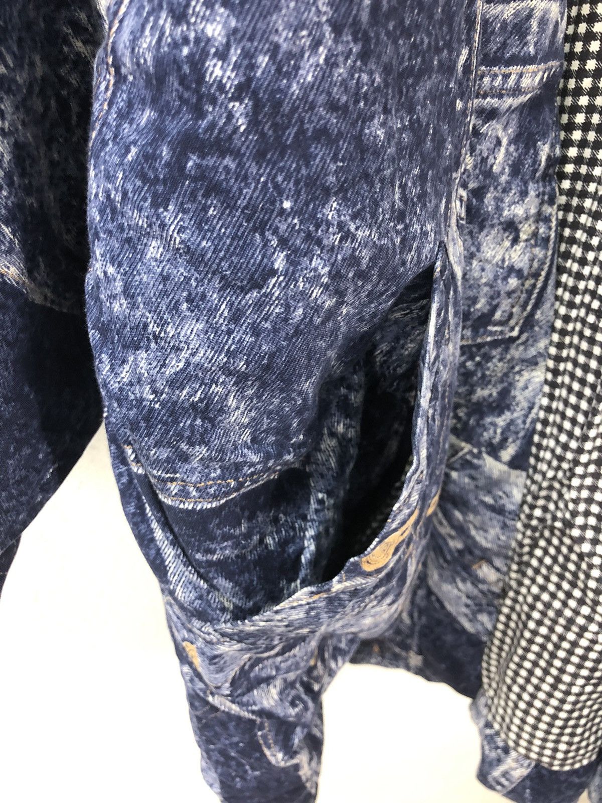 Indigo × Japanese Brand Kimono Denim Print Japan Traditional Wear Custom Build cw21 Size US L / EU 52-54 / 3 - 6 Thumbnail
