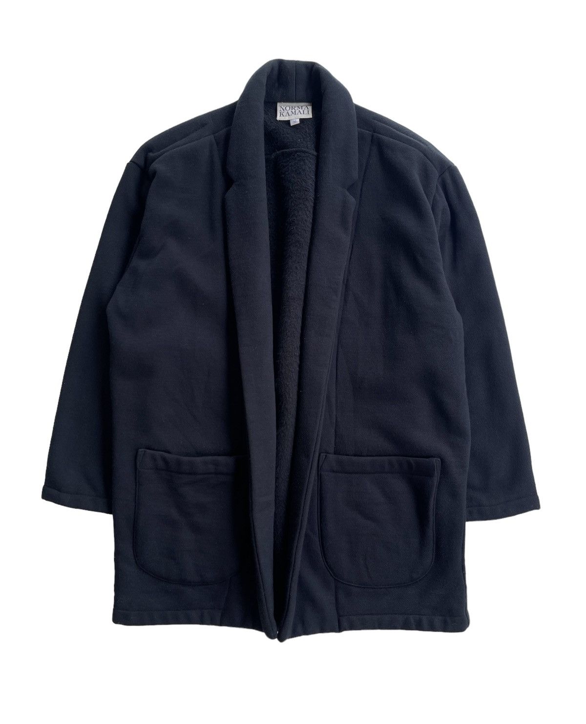 image of Button Less Cardigan Jacket in Black, Women's (Size Medium)