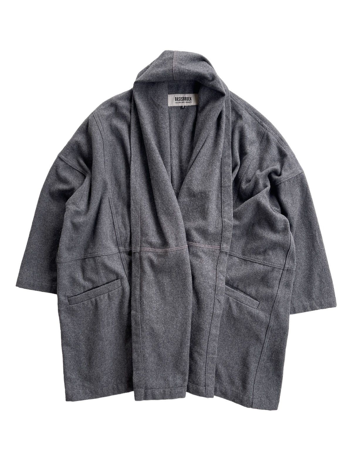 BASISBROEK Basisbroek Shawl Button Less Jacket Coat Size L / US 10 / IT 46 - 1 Thumbnail