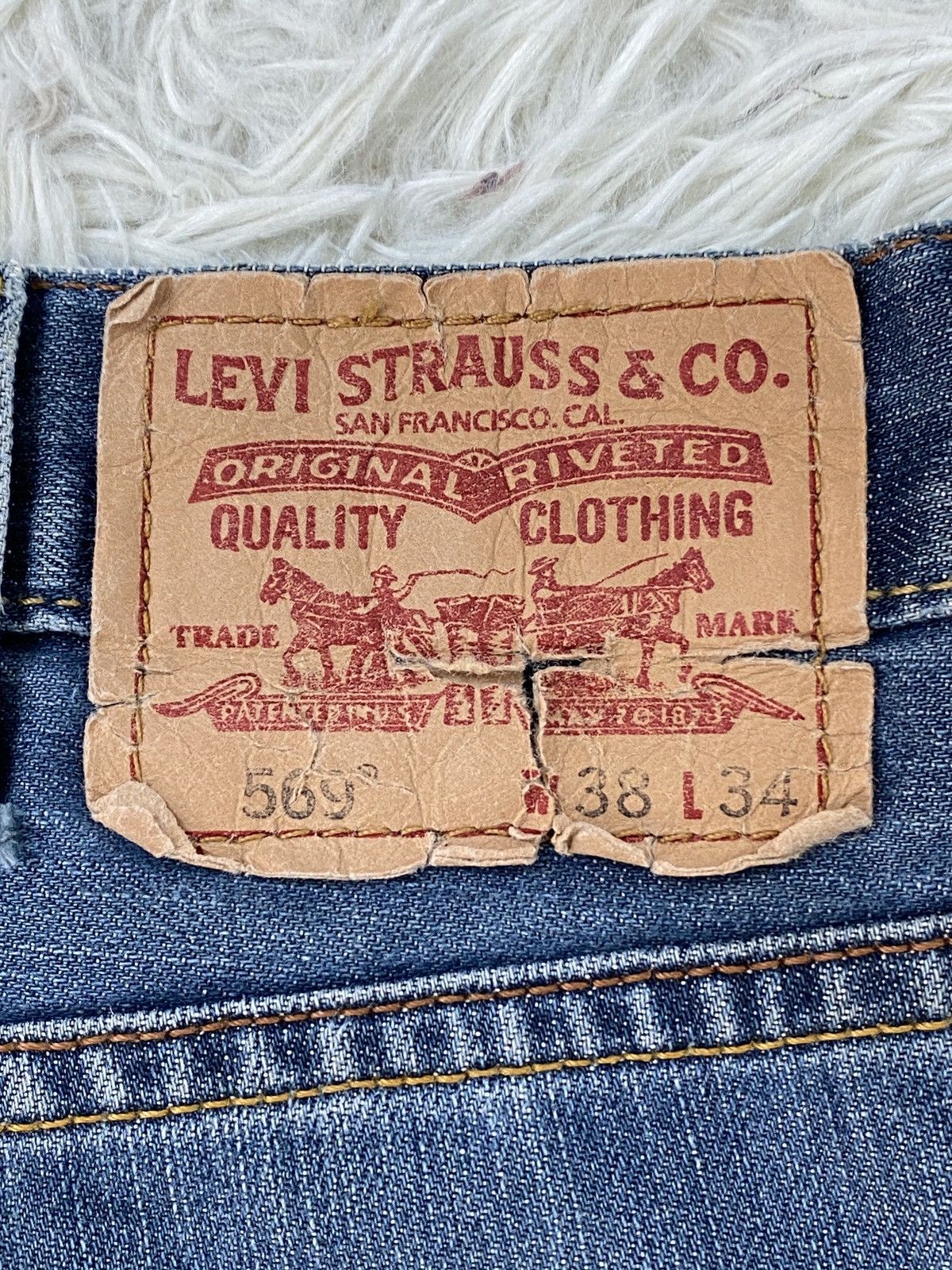 Levi's 🔥LAST PRICE🔥 Levi’s 569 Loose Straight Jeans Size US 38 / EU 54 - 12 Thumbnail