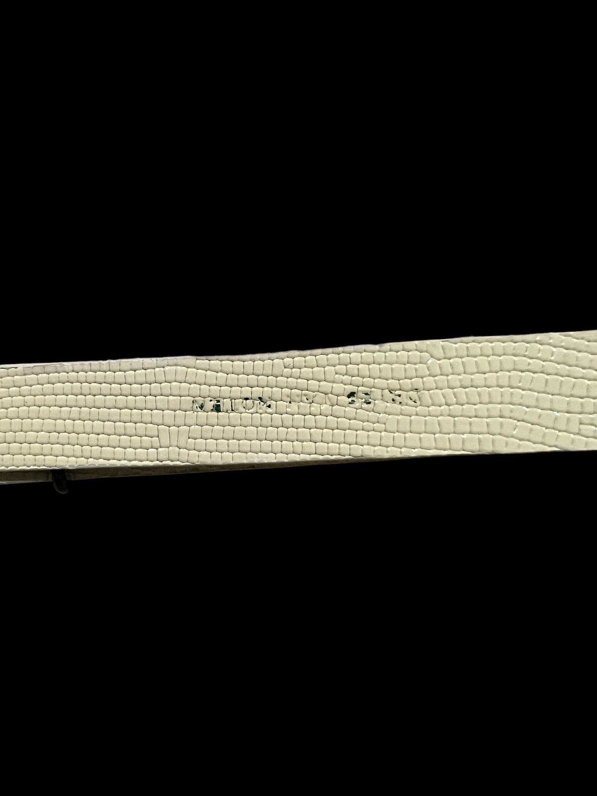 Dries Van Noten Dries van Noten 🇧🇪 Engrave Logo Buckle Exotic Leather Belt Size ONE SIZE - 4 Thumbnail