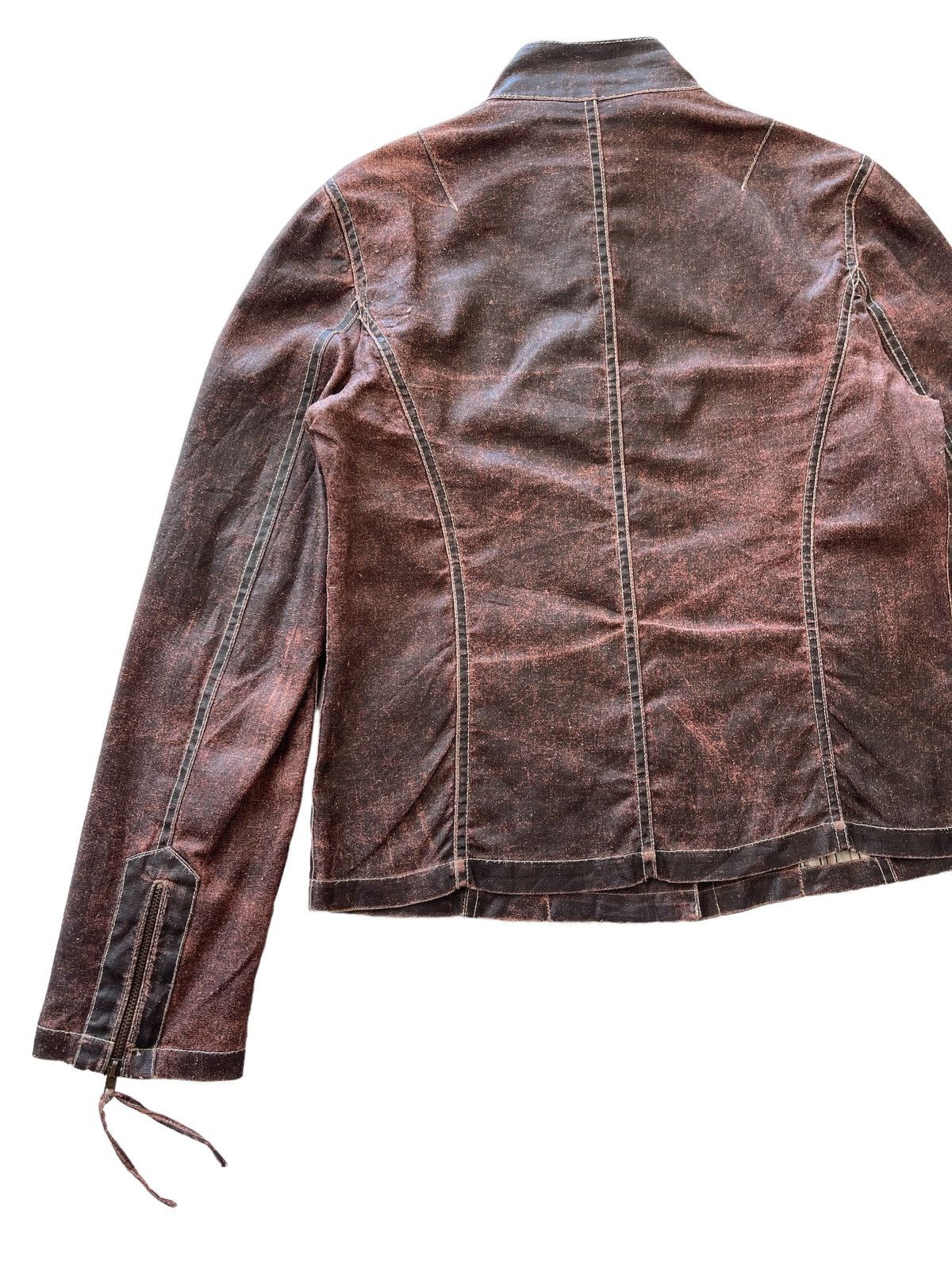 Vintage Vintage Patrick Gerrard Waxed Cropped Jacket Size XS / US 0-2 / IT 36-38 - 8 Thumbnail