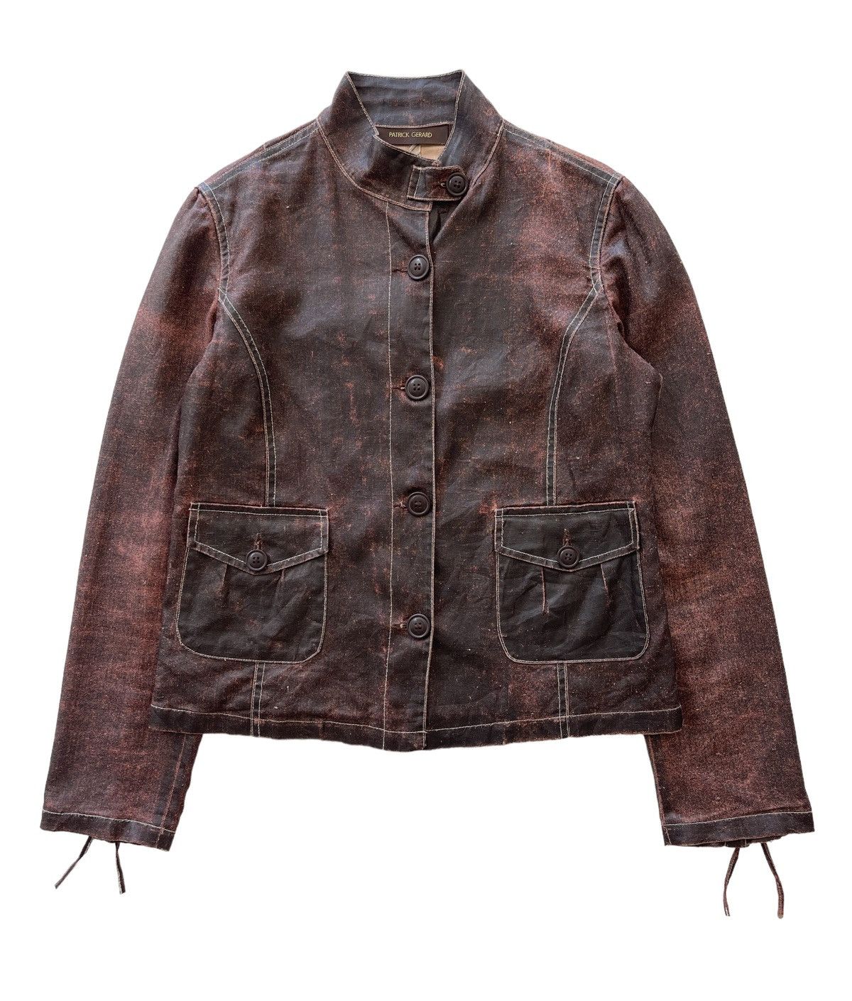 Vintage Vintage Patrick Gerrard Waxed Cropped Jacket Size XS / US 0-2 / IT 36-38 - 4 Thumbnail