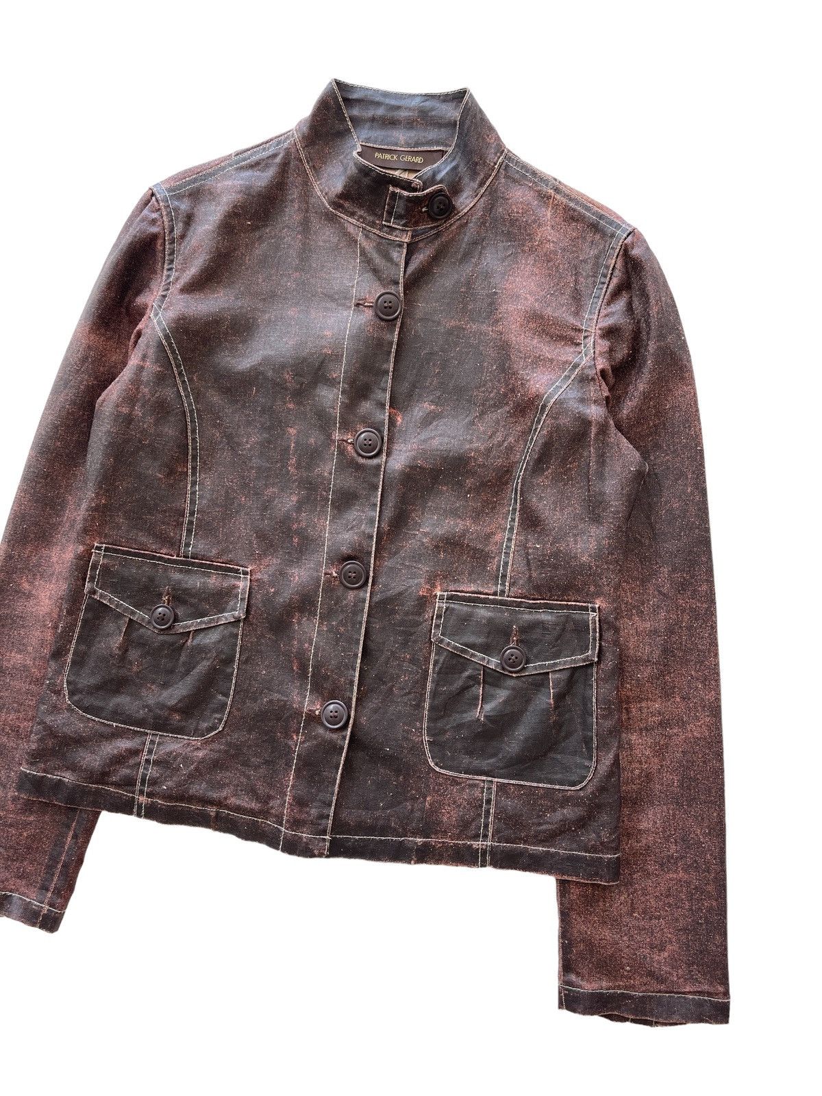 Vintage Vintage Patrick Gerrard Waxed Cropped Jacket Size XS / US 0-2 / IT 36-38 - 6 Thumbnail