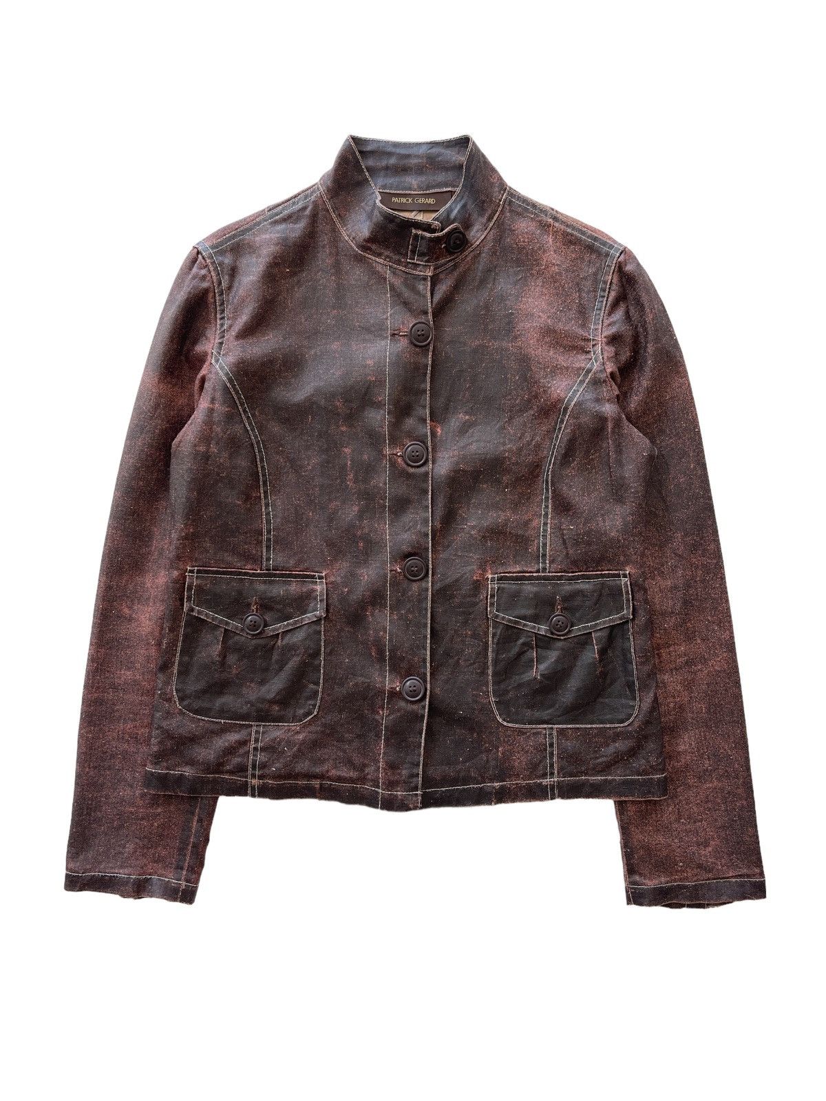 Vintage Vintage Patrick Gerrard Waxed Cropped Jacket Size XS / US 0-2 / IT 36-38 - 1 Thumbnail