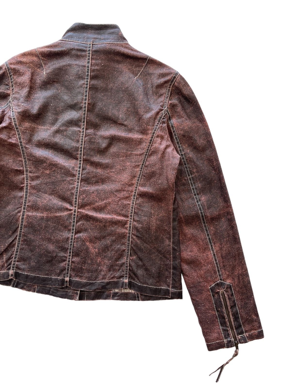 Vintage Vintage Patrick Gerrard Waxed Cropped Jacket Size XS / US 0-2 / IT 36-38 - 10 Thumbnail