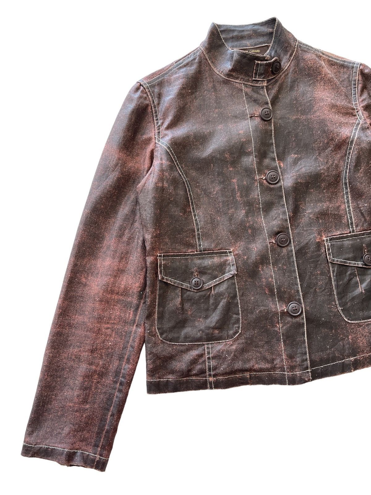 Vintage Vintage Patrick Gerrard Waxed Cropped Jacket Size XS / US 0-2 / IT 36-38 - 11 Thumbnail