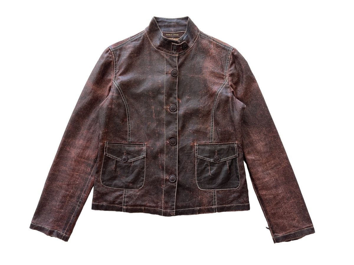 Vintage Vintage Patrick Gerrard Waxed Cropped Jacket Size XS / US 0-2 / IT 36-38 - 2 Thumbnail