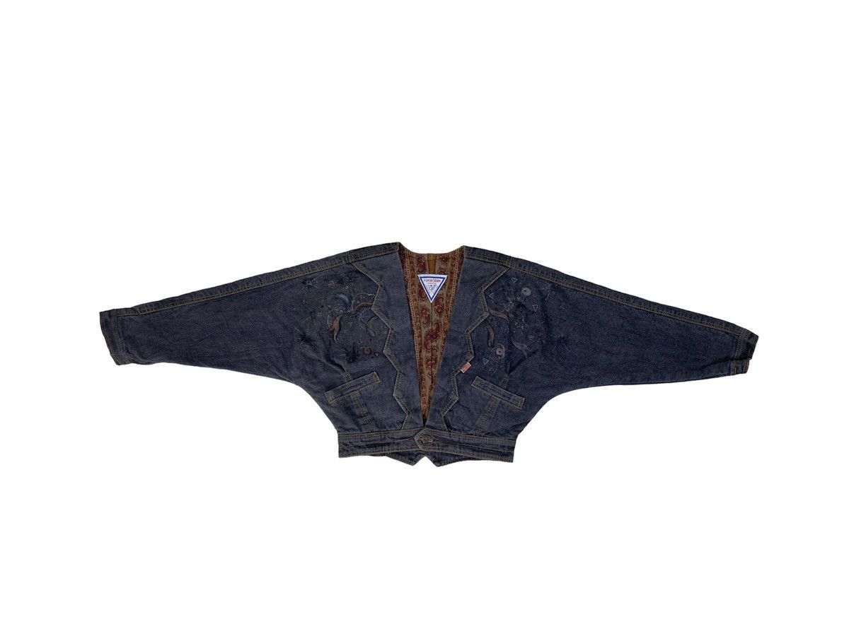 Pentagram Bandana Inner Crop Denim Jacket